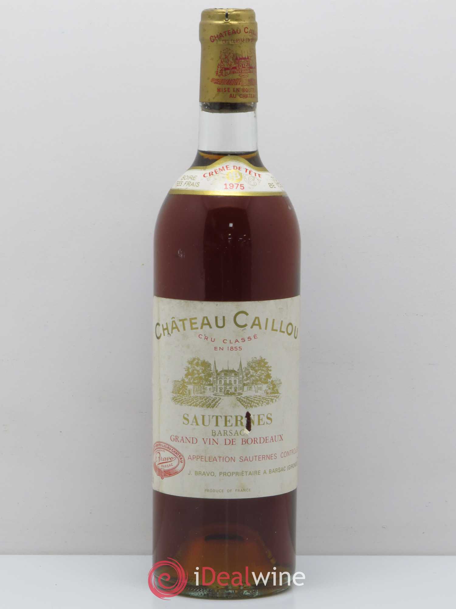 Château Caillou - Crème de Tête 2ème Grand Cru Classé (senza prezzo di riserva) 1975 - Lotto di 1 bottiglia - 0