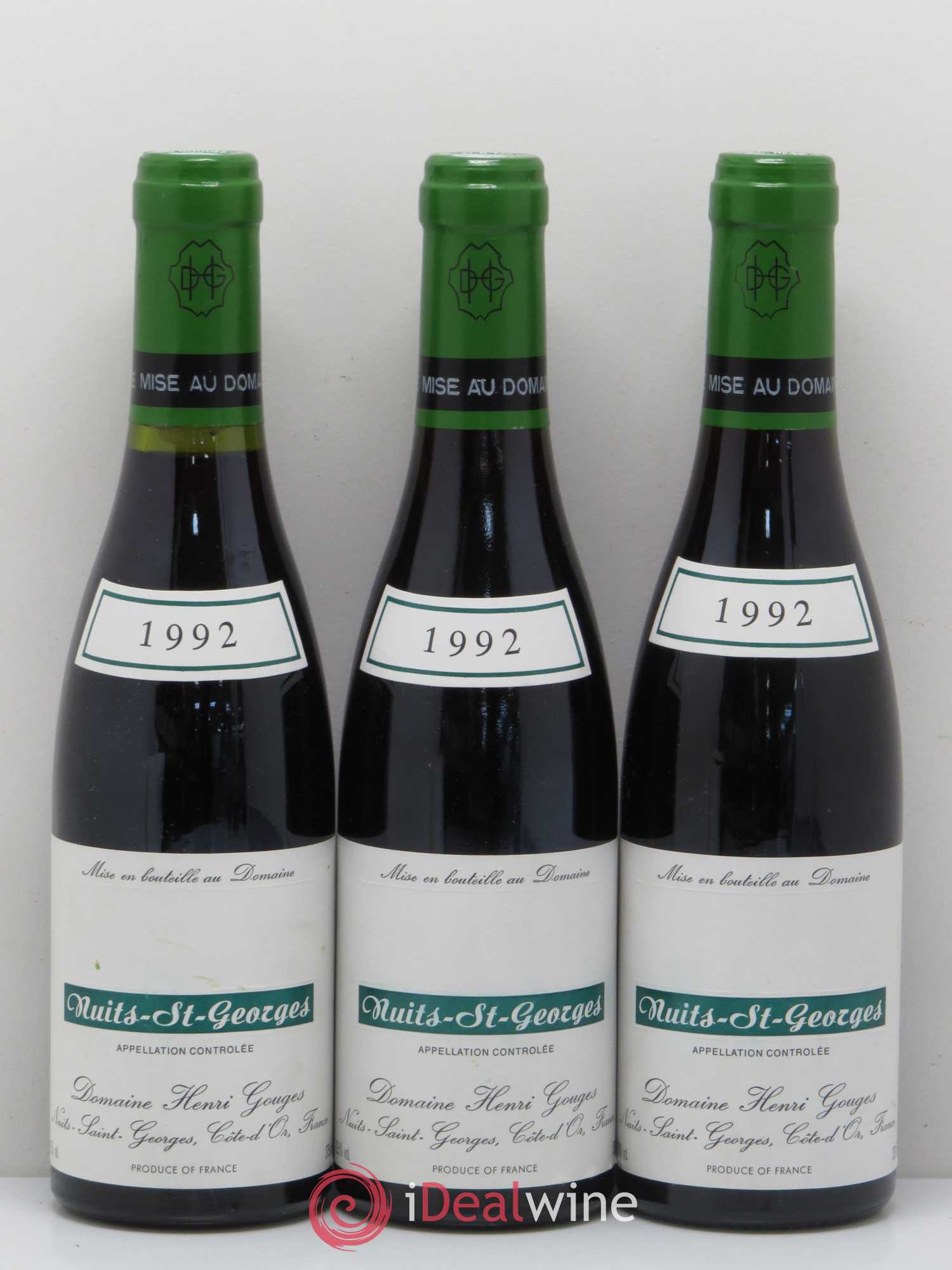 Nuits-Saint-Georges Domaine Henri Gouges 1992 - Lot de 3 demi bouteilles - 0