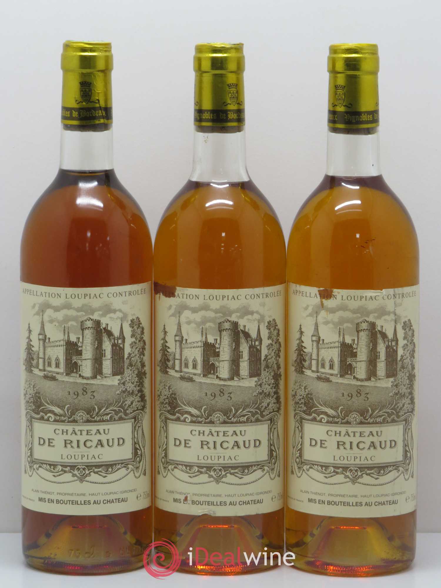 Loupiac Château de Ricaud (sans prix de réserve) 1983 - Lotto di 3 bottiglie - 0