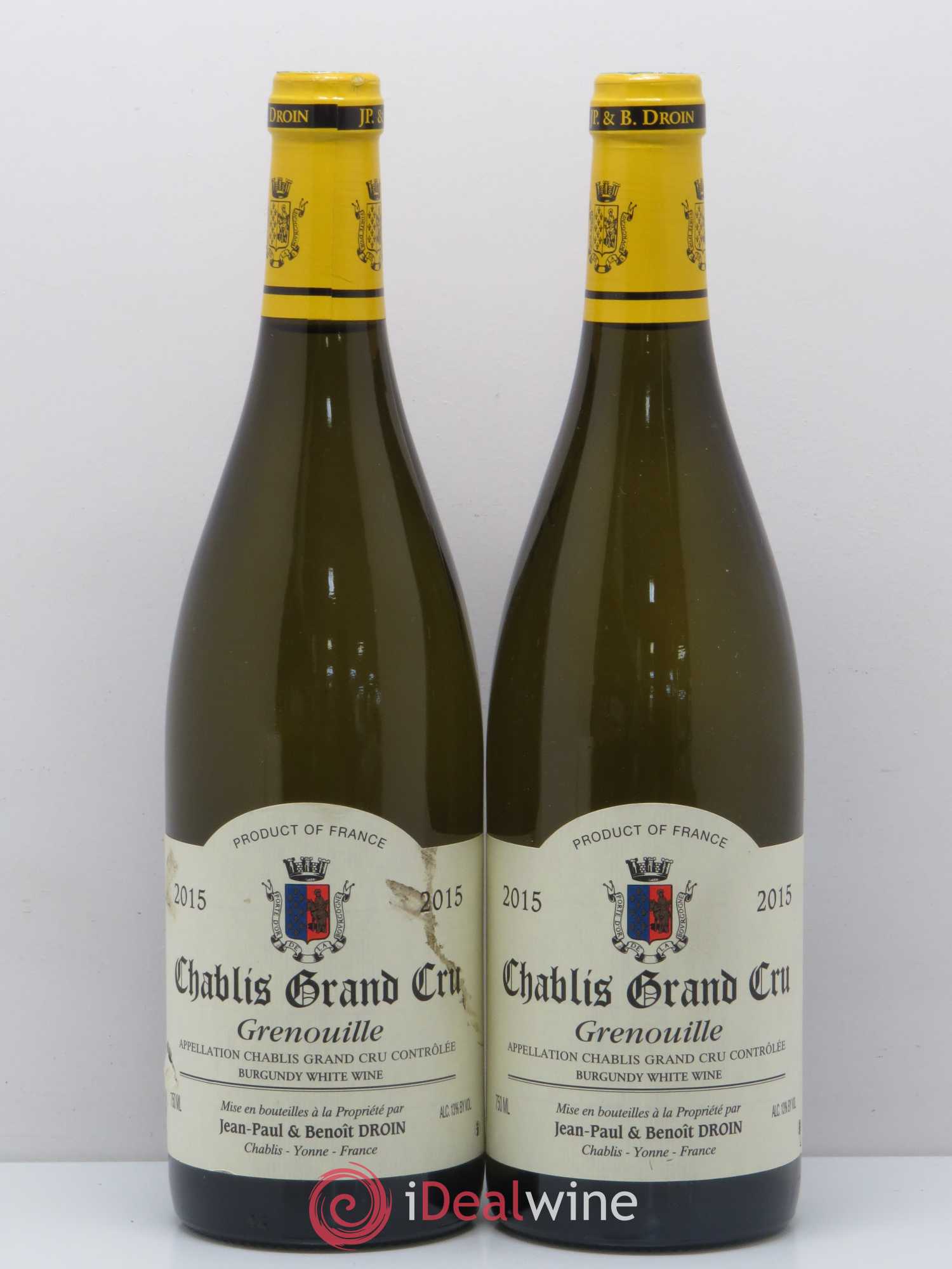 Chablis Grand Cru Grenouilles Jean-Paul & Benoît Droin (Domaine) 2015 - Lot de 2 bouteilles - 0
