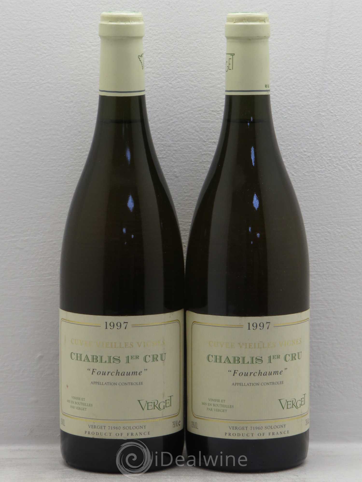 Chablis 1er Cru vv Verget (sans prix de réserve) 1997 - Posten von 2 Flaschen - 0