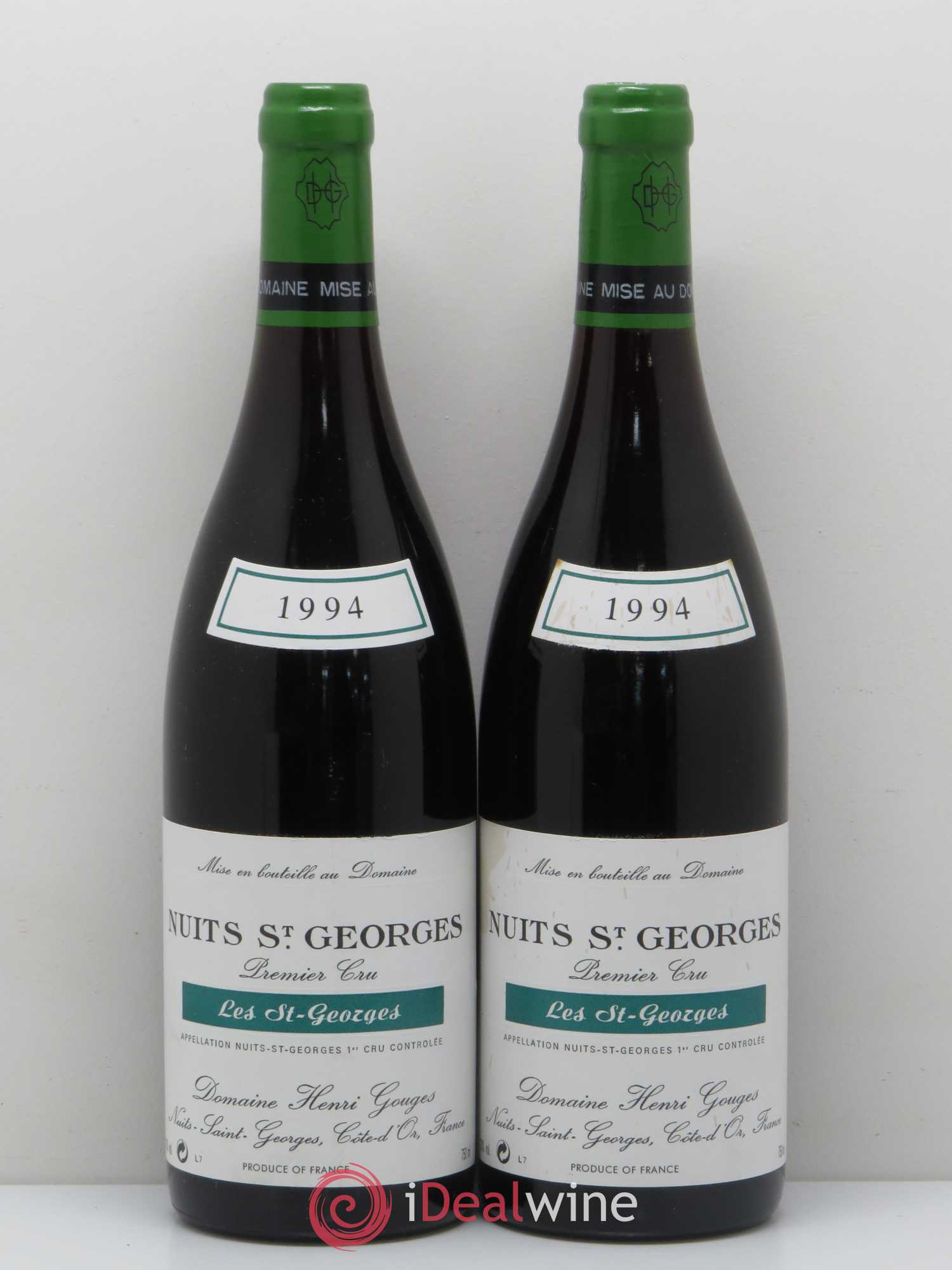 Nuits-Saint-Georges 1er Cru Les Saints Georges Henri Gouges (sans prix de réserve) 1994 - Lot de 2 bouteilles - 0