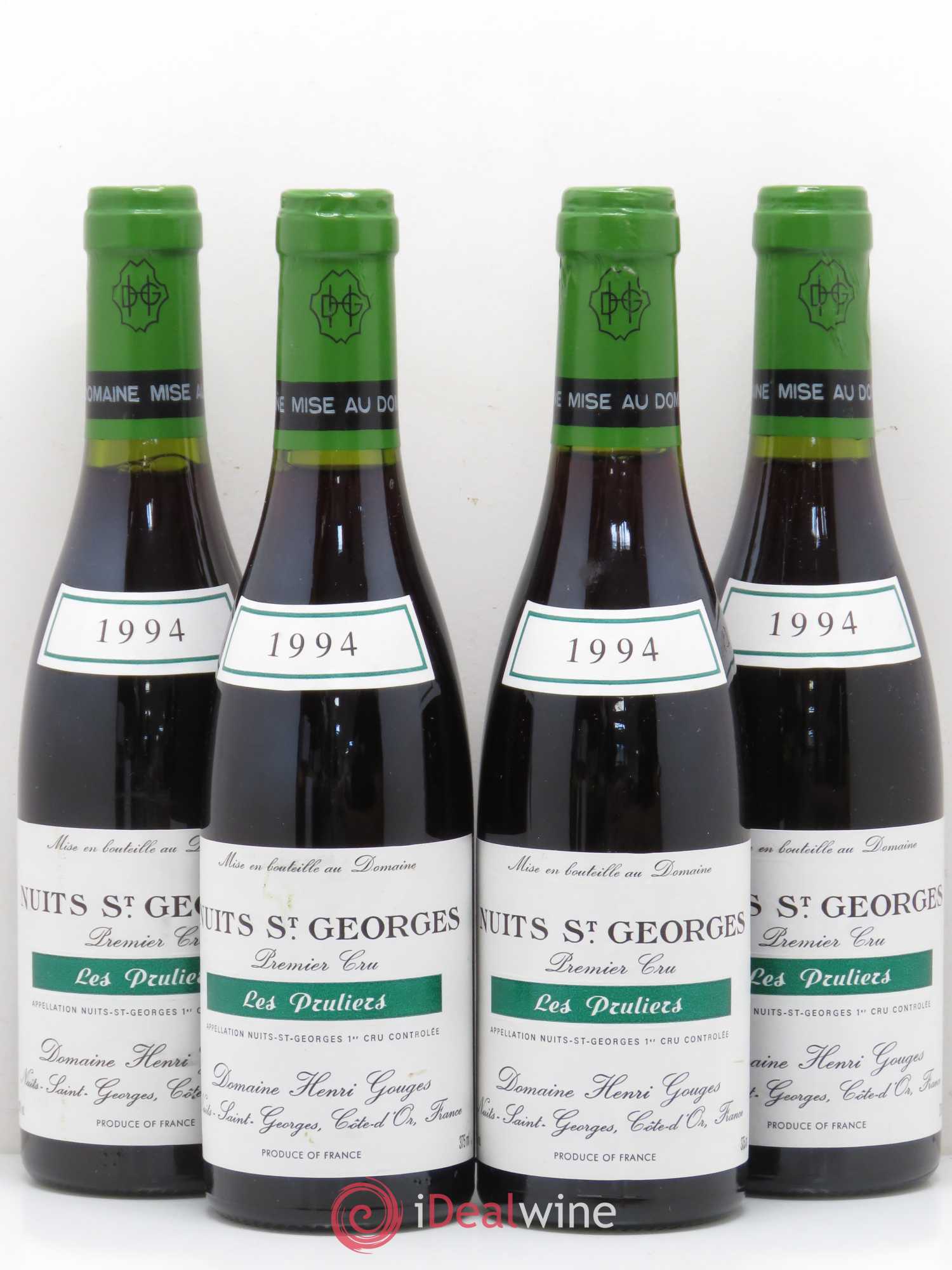 Nuits-Saint-Georges 1er Cru Les Pruliers Henri Gouges (sans prix de réserve) 1994 - Lot de 4 demi bouteilles - 0