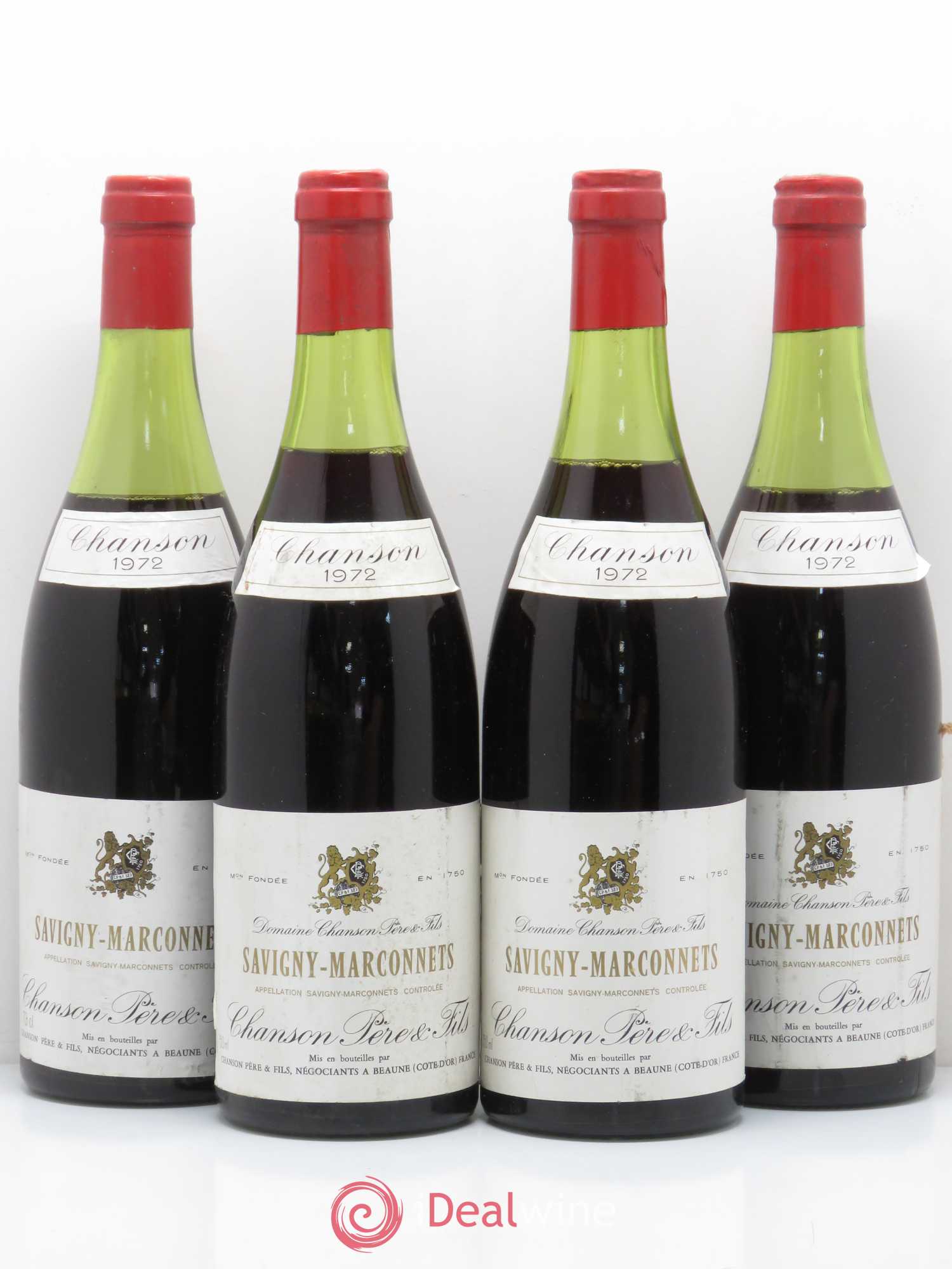 Savigny-lès-Beaune Marconnets Maison Chanson (sans prix de réserve) 1972 - Posten von 4 Flaschen - 0