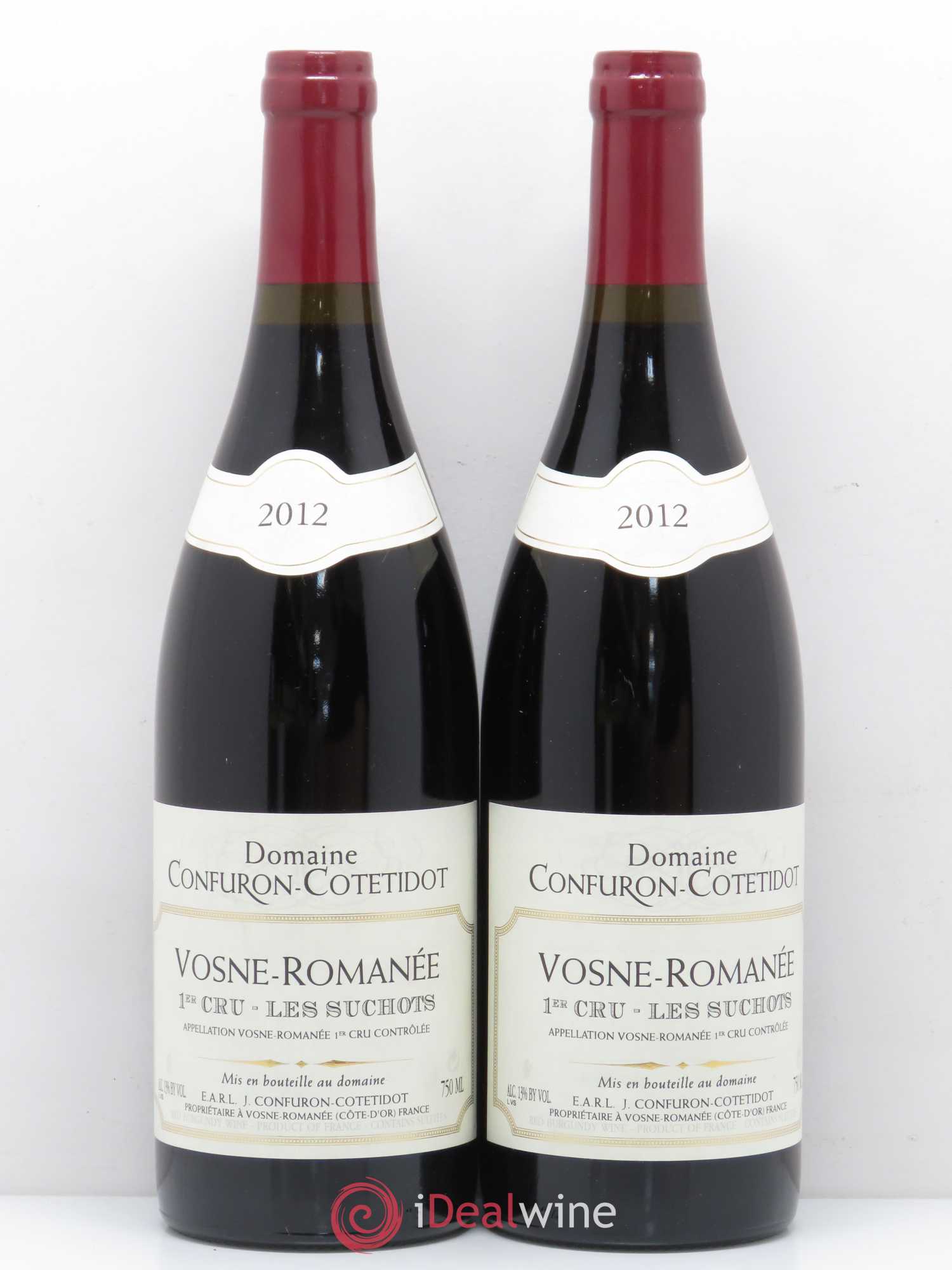 Vosne-Romanée 1er Cru Les Suchots Confuron-Cotetidot (sans prix de réserve) 2012 - Lot de 2 bouteilles - 0