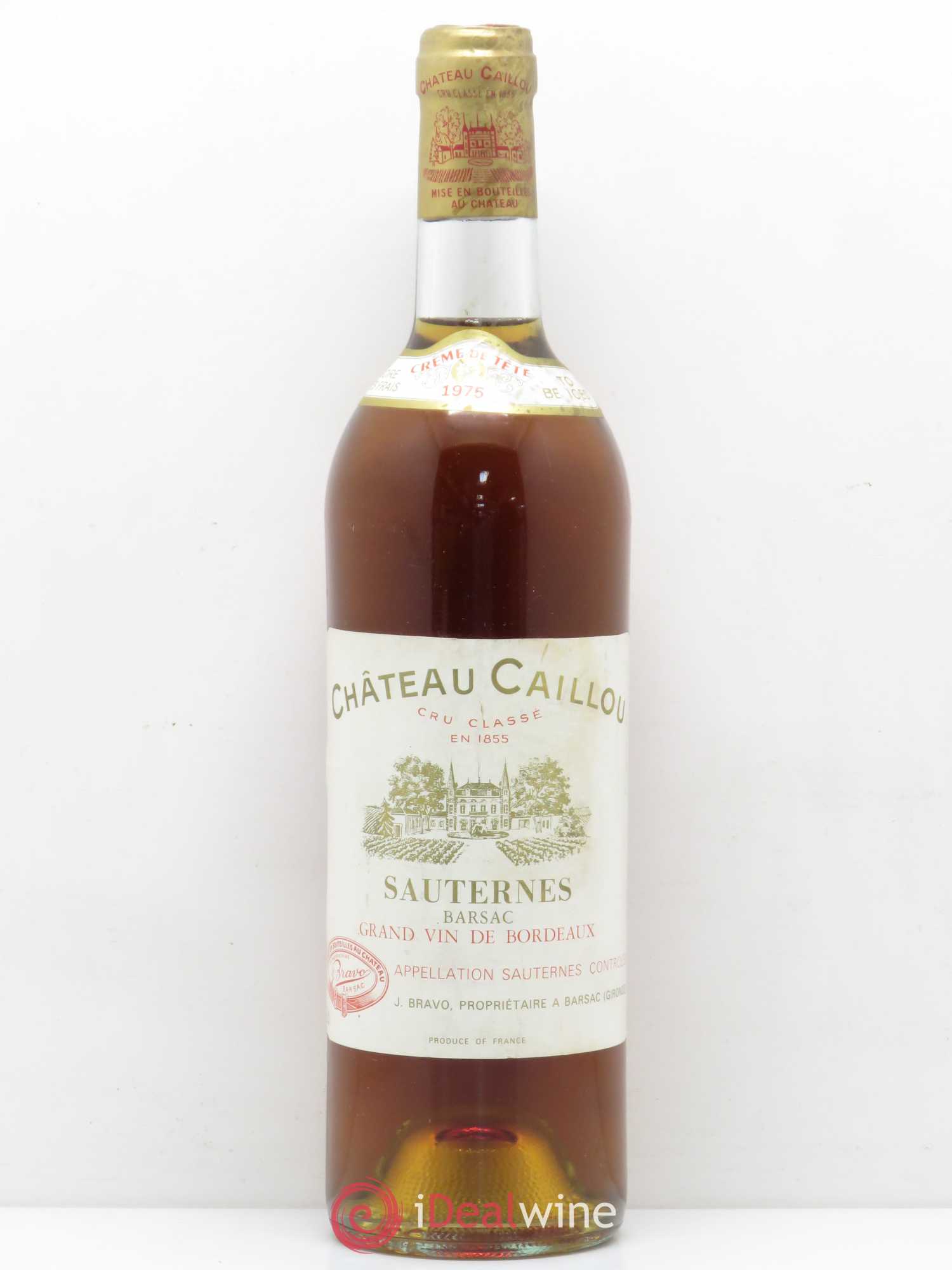 Château Caillou 2ème Grand Cru Classé Crème de Tête (sans prix de réserve) 1975 - Lotto di 1 bottiglia - 0