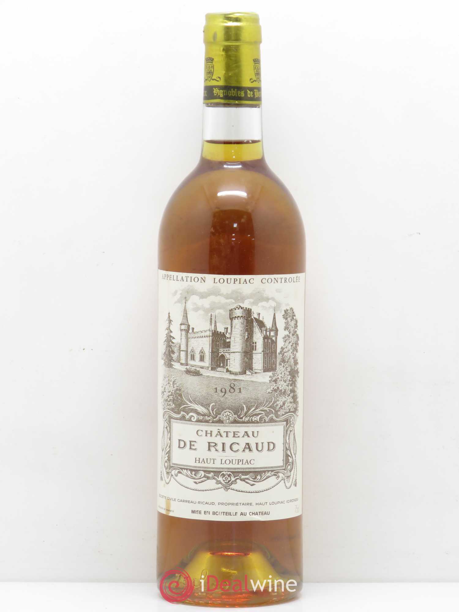 Loupiac Château de Ricaud (sans prix de réserve) 1981 - Posten von 1 Flasche - 0