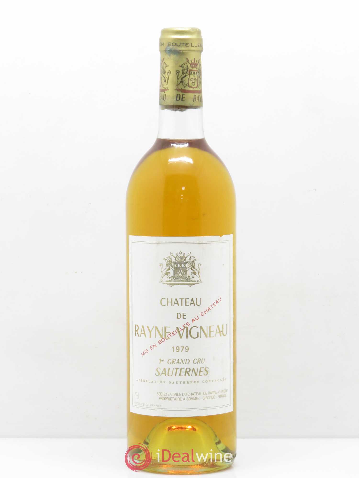 Château de Rayne Vigneau 1er Grand Cru Classé (senza prezzo di riserva) 1979 - Lotto di 1 bottiglia - 0