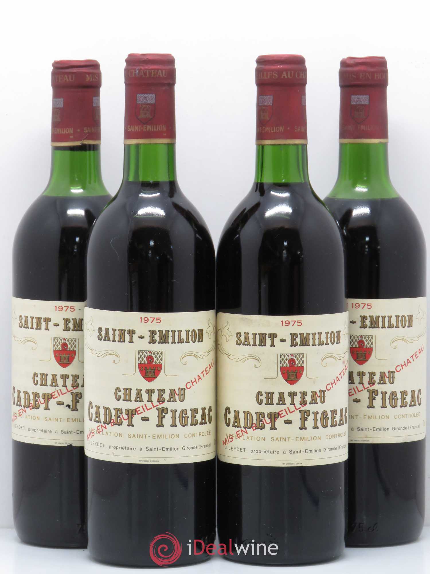 Bordeaux Cadet Figeac (sans prix de réserve) 1975 - Posten von 4 Flaschen - 0