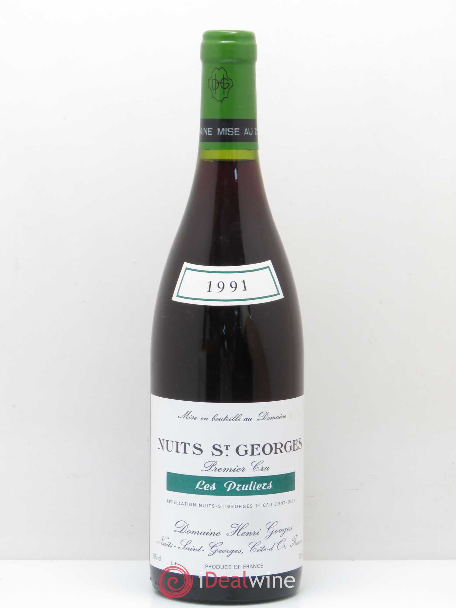 Nuits-Saint-Georges 1er Cru Les Pruliers Henri Gouges (sans prix de réserve) 1991 - Lot de 1 bouteille - 0