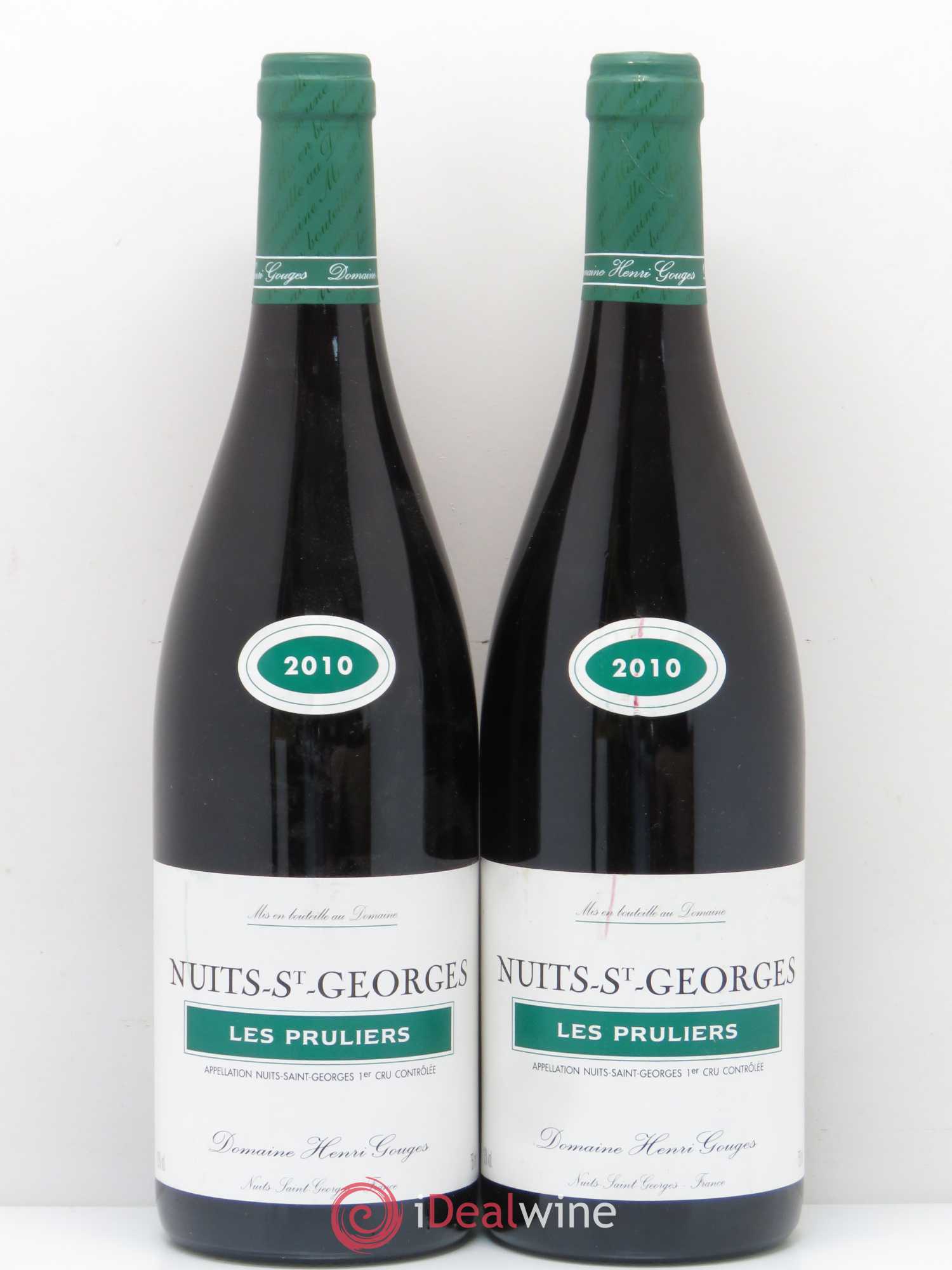 Nuits-Saint-Georges 1er Cru Les Pruliers Henri Gouges (senza prezzo di riserva) 2010 - Lotto di 2 bottiglie - 0