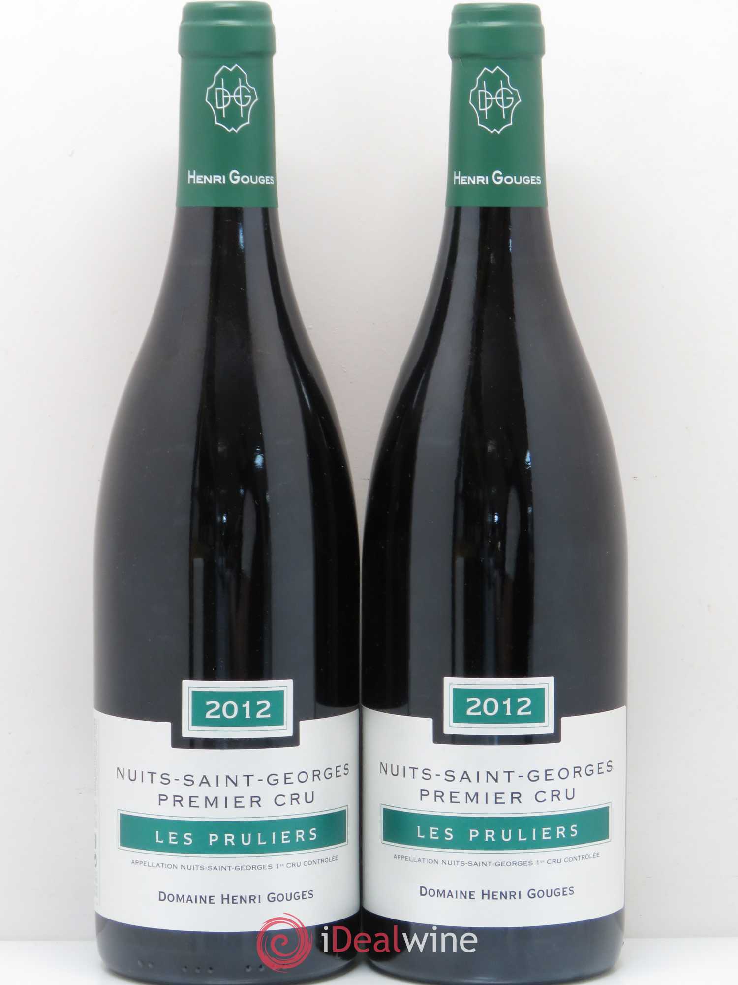 Nuits-Saint-Georges 1er Cru Les Pruliers Henri Gouges (sans prix de réserve) 2012 - Lot de 2 bouteilles - 0