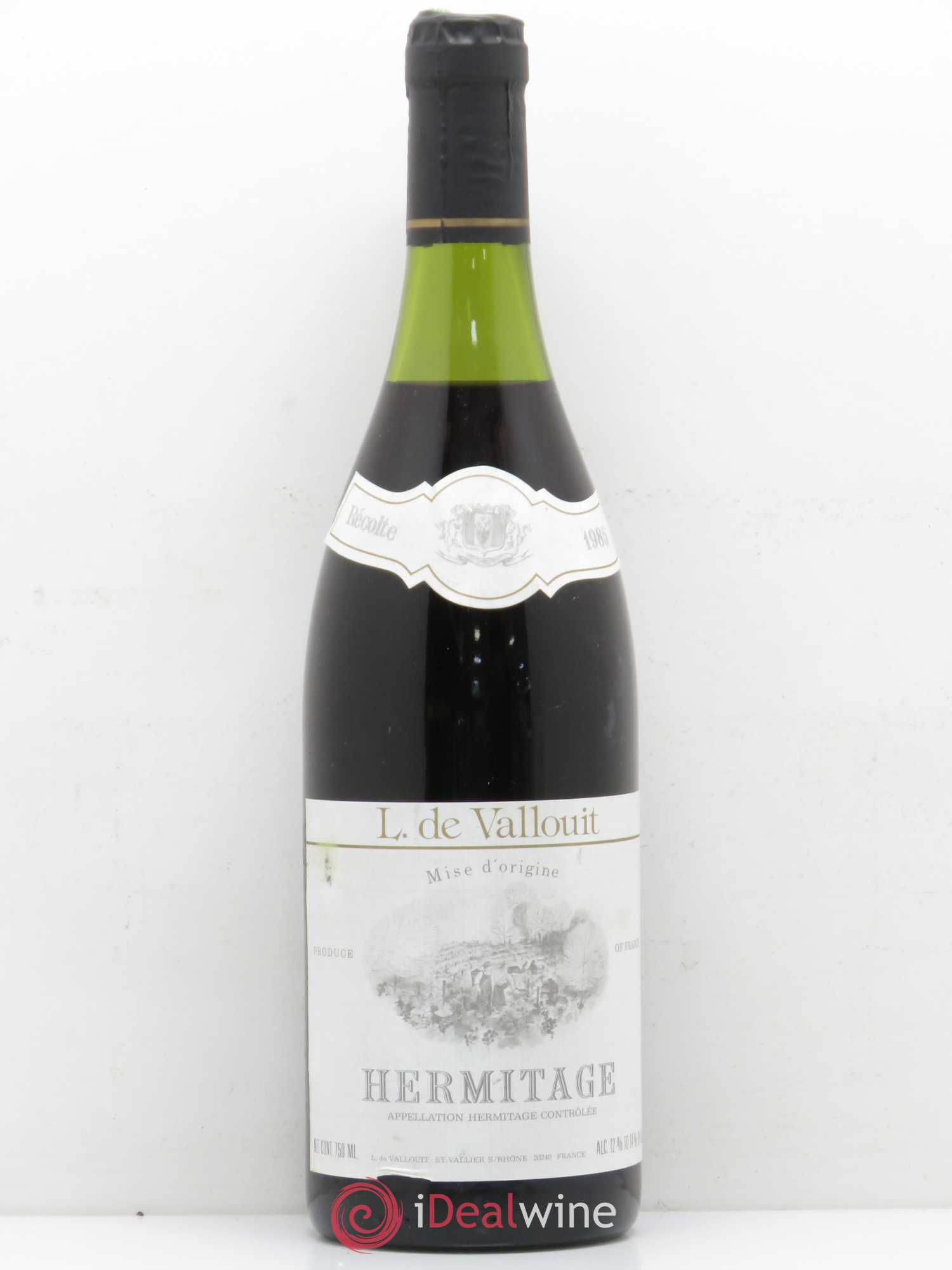 Hermitage Domaine vallouit (sans prix de réserve) 1985 - Posten von 1 Flasche - 0