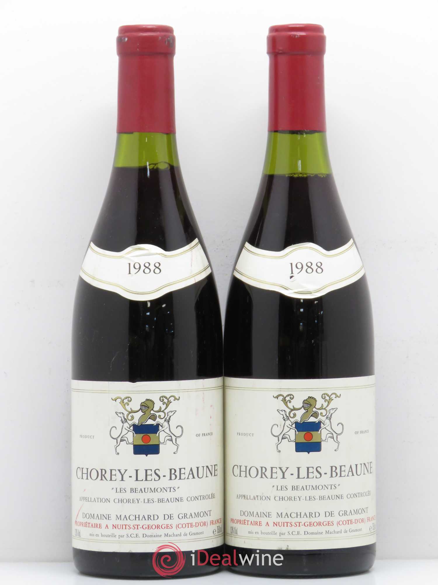 Chorey-lès-Beaune les beaumonts Machard de Gramont (sans prix de réserve) 1988 - Posten von 2 Flaschen - 0