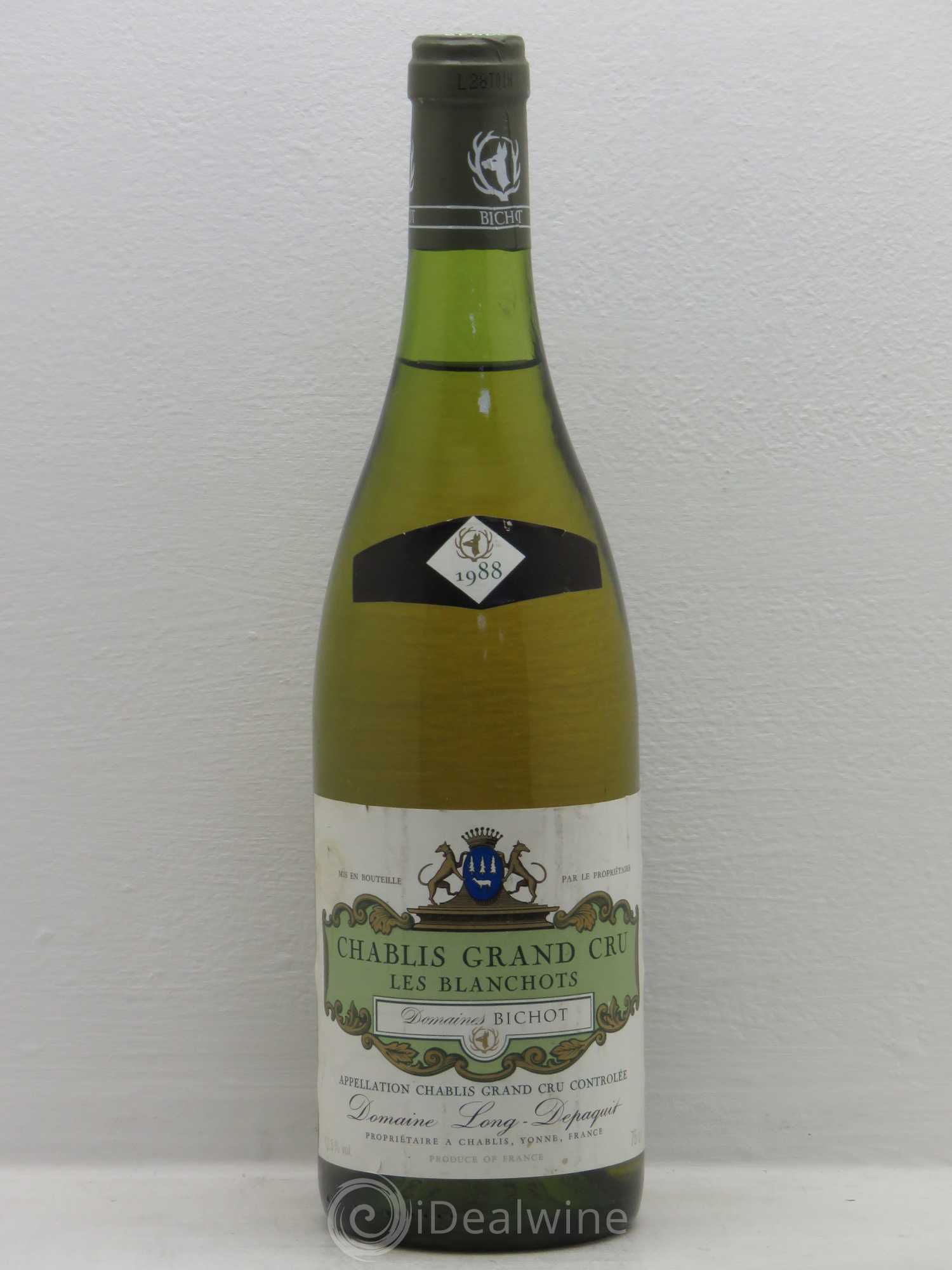 Chablis Grand Cru Les Blanchots Long Depaquit - Albert Bichot (Domaine) (sans prix de réserve) 1988 - Lot de 6 bouteilles - 0