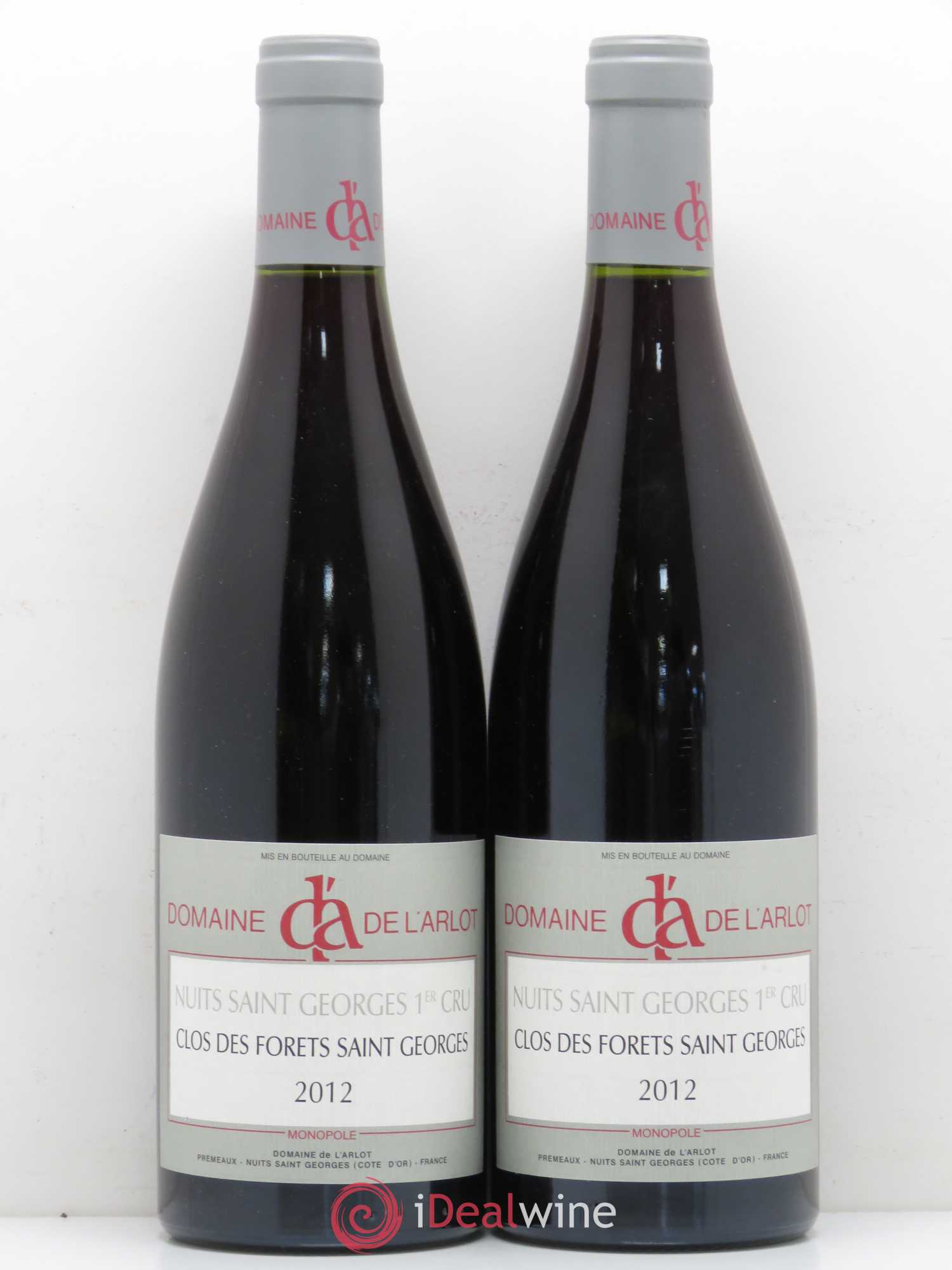 Nuits-Saint-Georges 1er Cru Clos des Forêts Saint-Georges Domaine de l'Arlot Saint Georges (sans prix de réserve) 2012 - Lotto di 2 bottiglie - 0