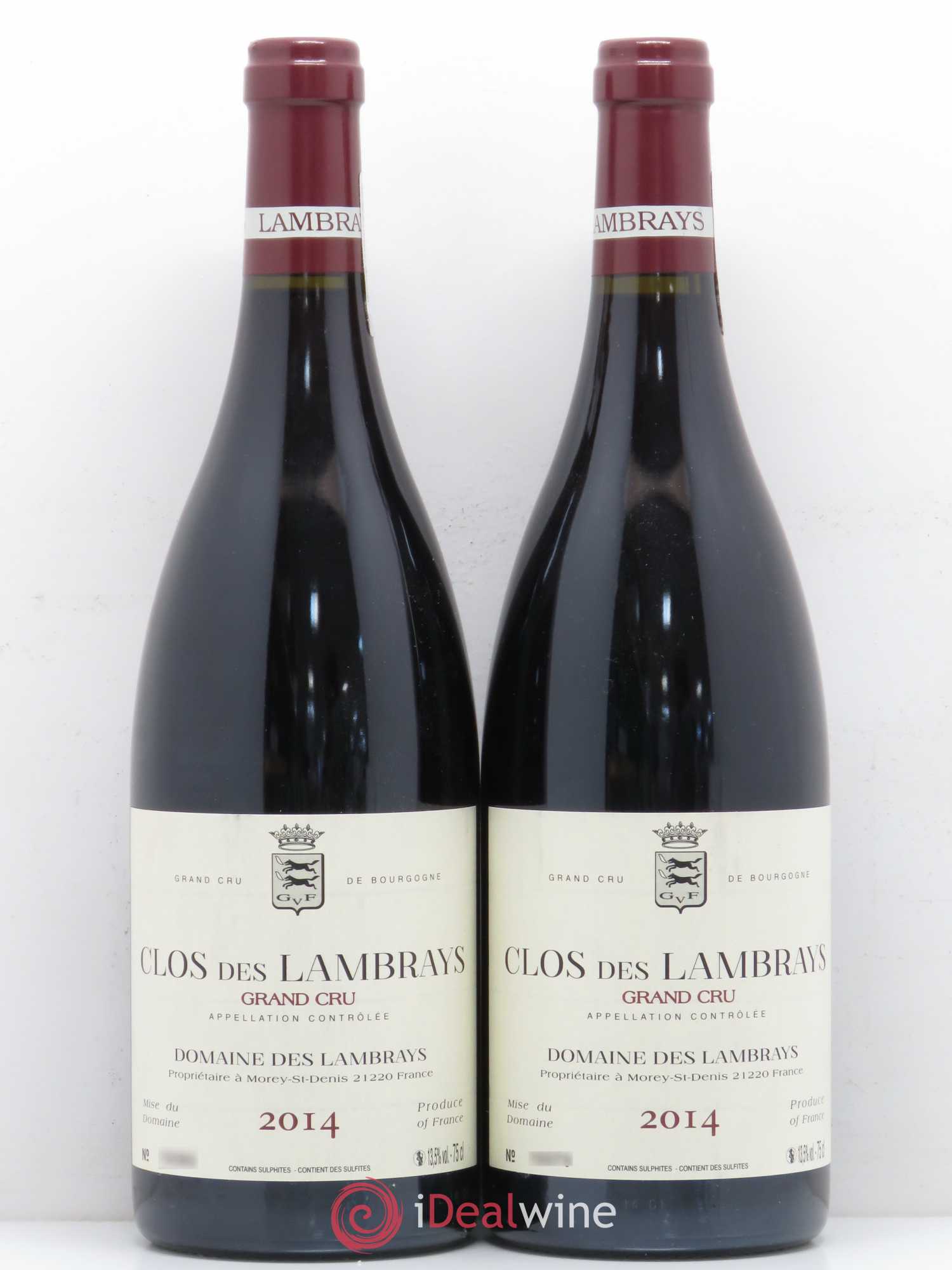 Clos des Lambrays Grand Cru Domaine des Lambrays (sans prix de réserve) 2014 - Lot de 2 bouteilles - 0