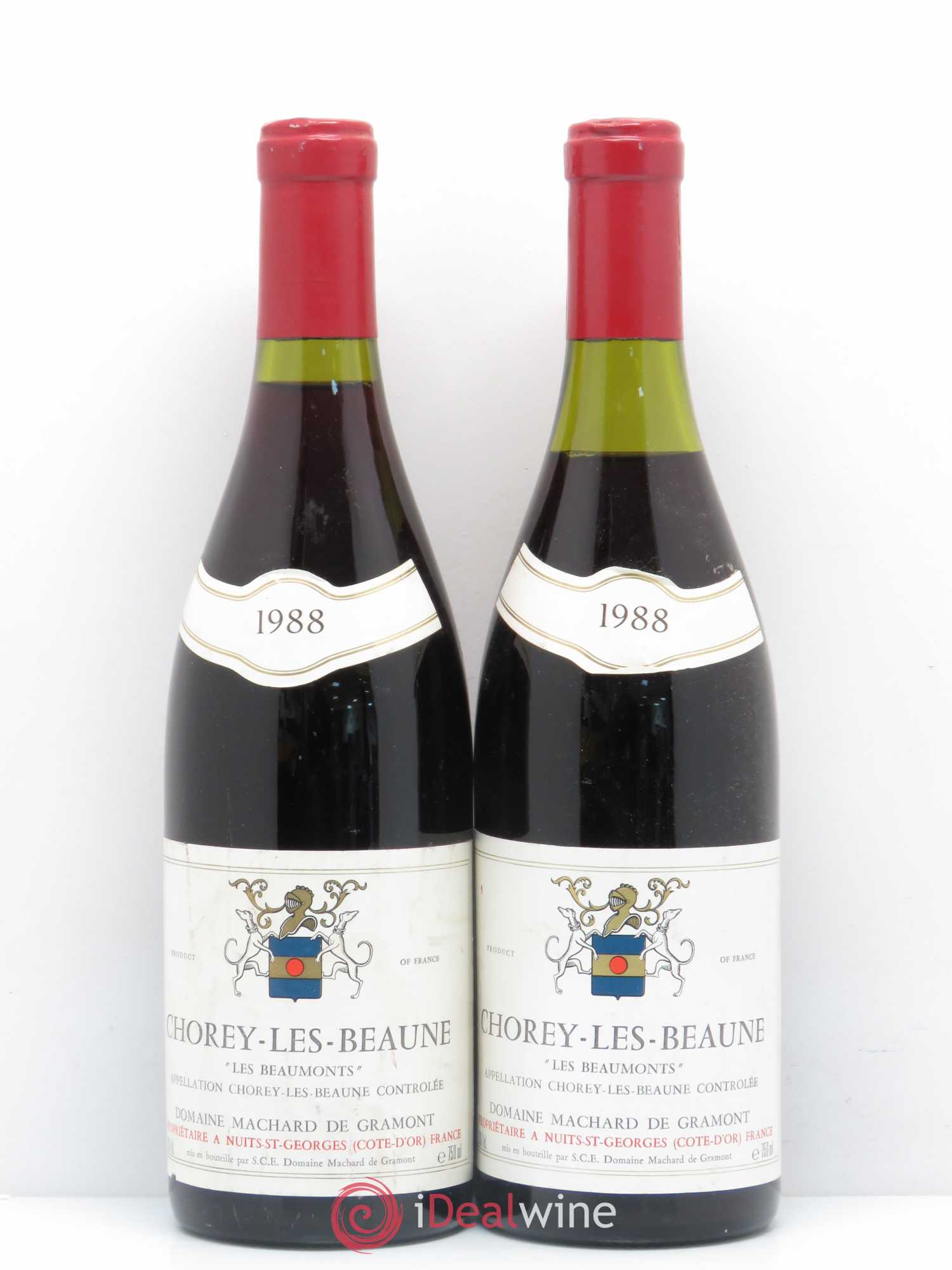 Chorey-lès-Beaune Les Beaumonts Machard de Gramont (sans prix de réserve) 1988 - Posten von 2 Flaschen - 0