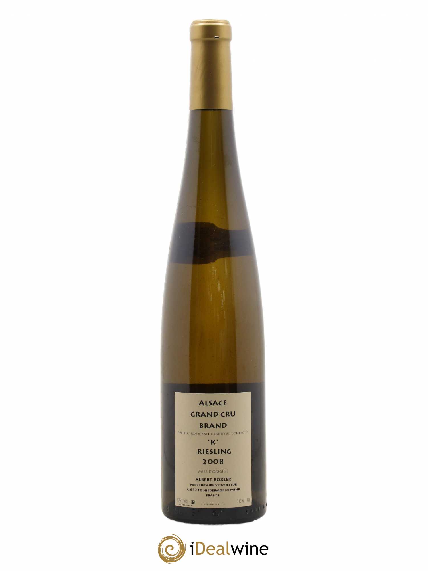 Alsace Riesling Grand Cru Brand K Albert Boxler 2008 - Lot de 1 bouteille - 0