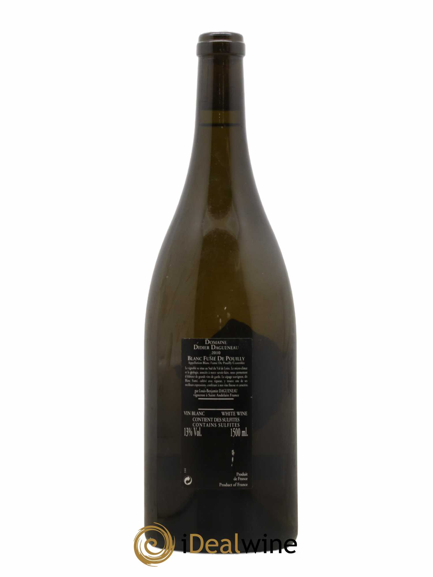 Vin de France (anciennement Pouilly-Fumé) Silex Dagueneau (Domaine Didier - Louis-Benjamin) 2010 - Lot de 1 magnum - 1
