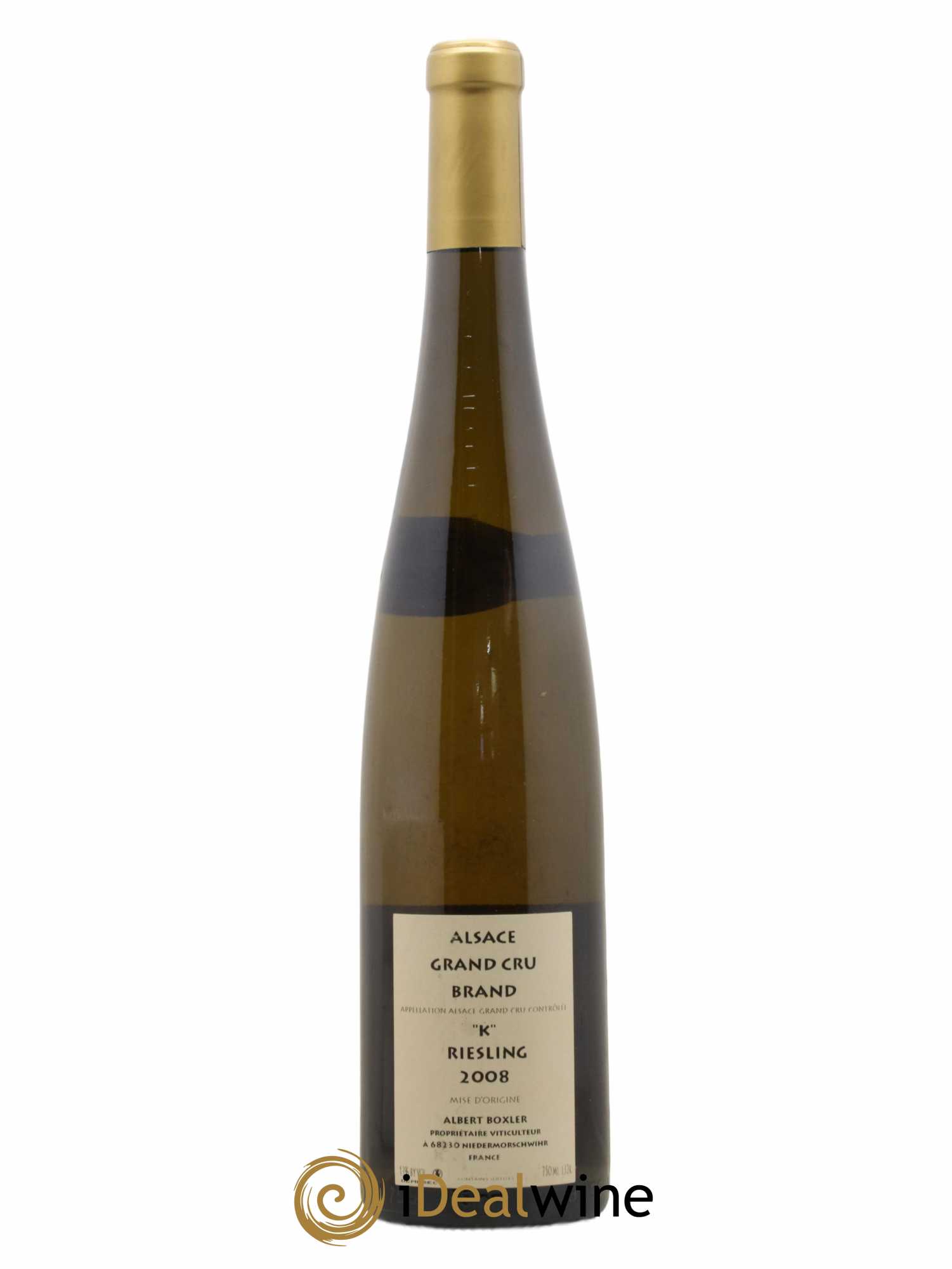 Alsace Riesling Grand Cru Brand K Albert Boxler 2008 - Lot de 1 bouteille - 1