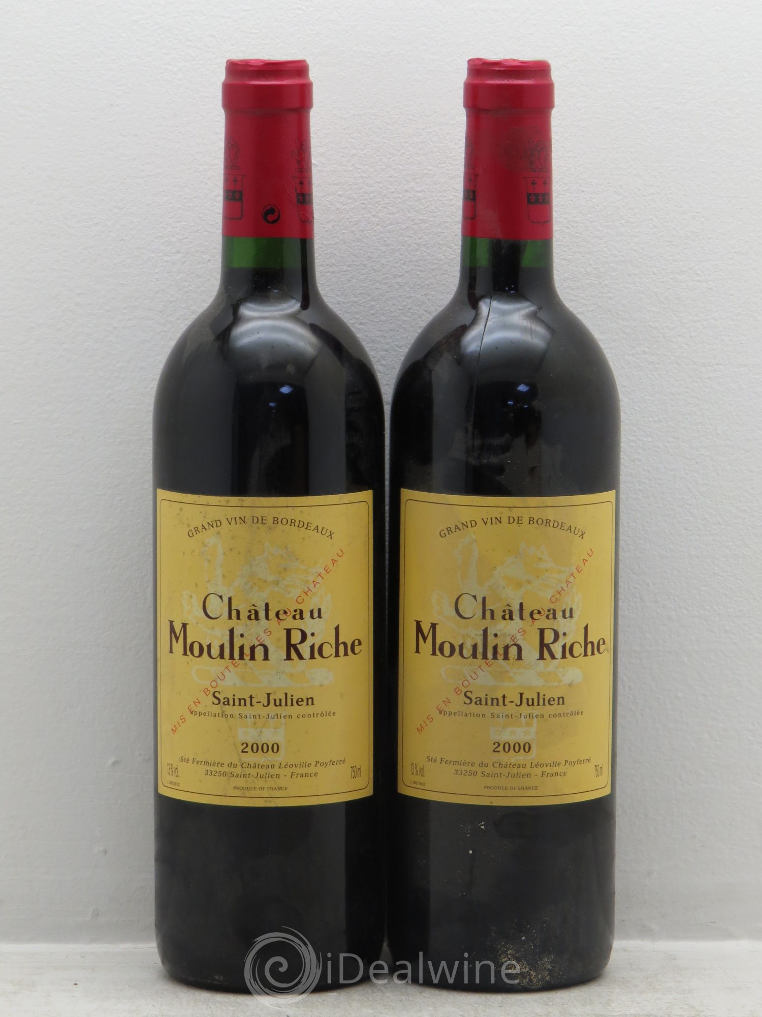 Château Moulin Riche 2000 - Lotto di 2 bottiglie - 0