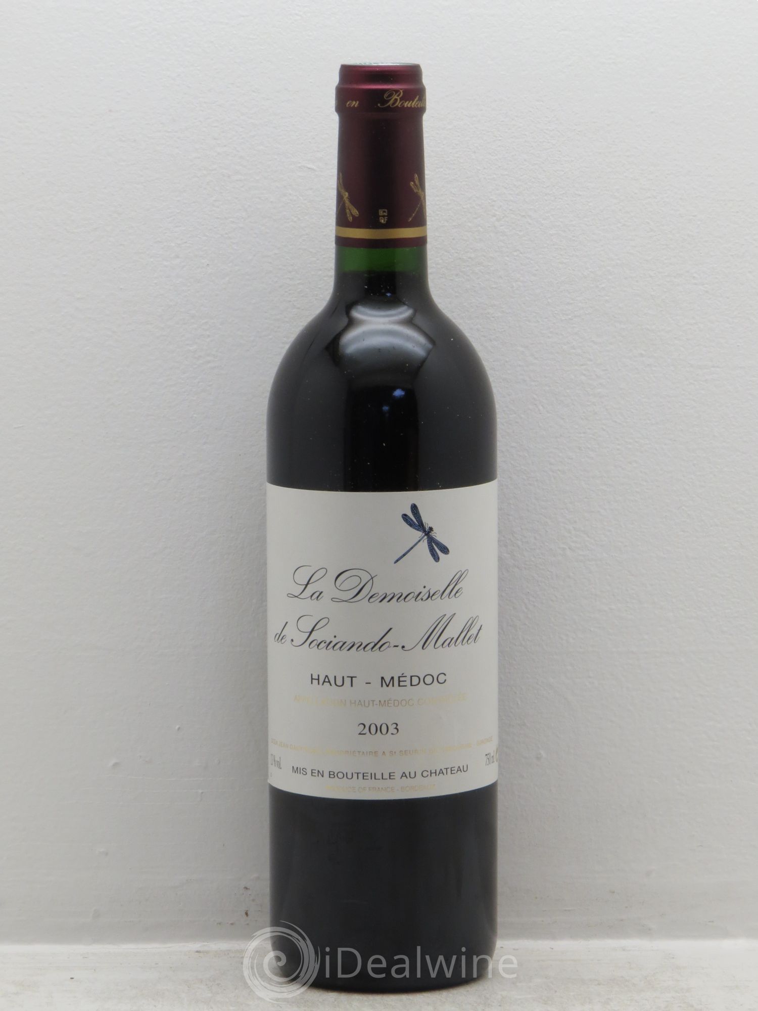 Demoiselle de Sociando Mallet Second Vin 2003 - Lot de 12 bouteilles - 0