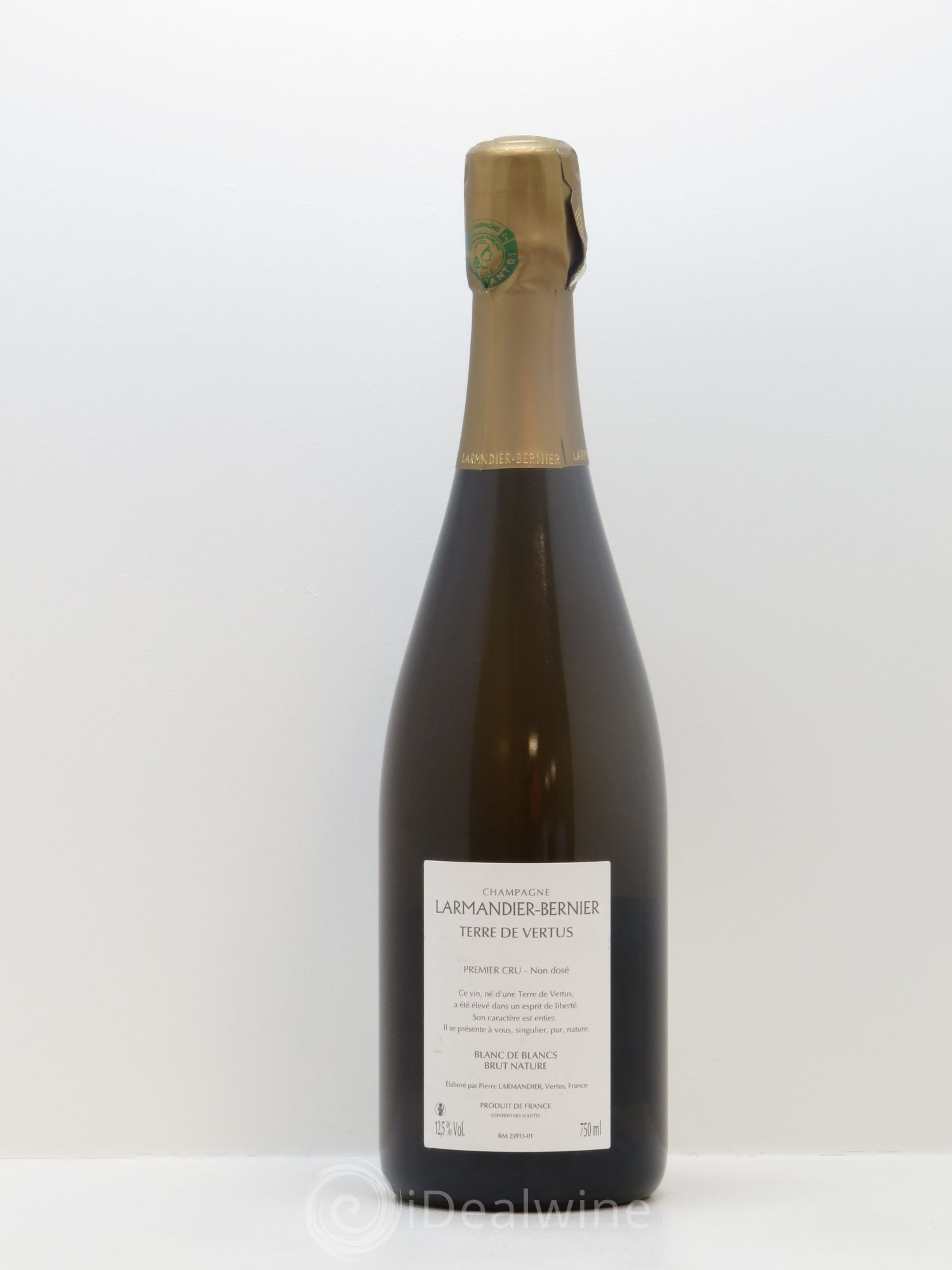 Terre de Vertus 1er Cru Non dosé Larmandier-Bernier 2009 - Lot de 1 bouteille - 1