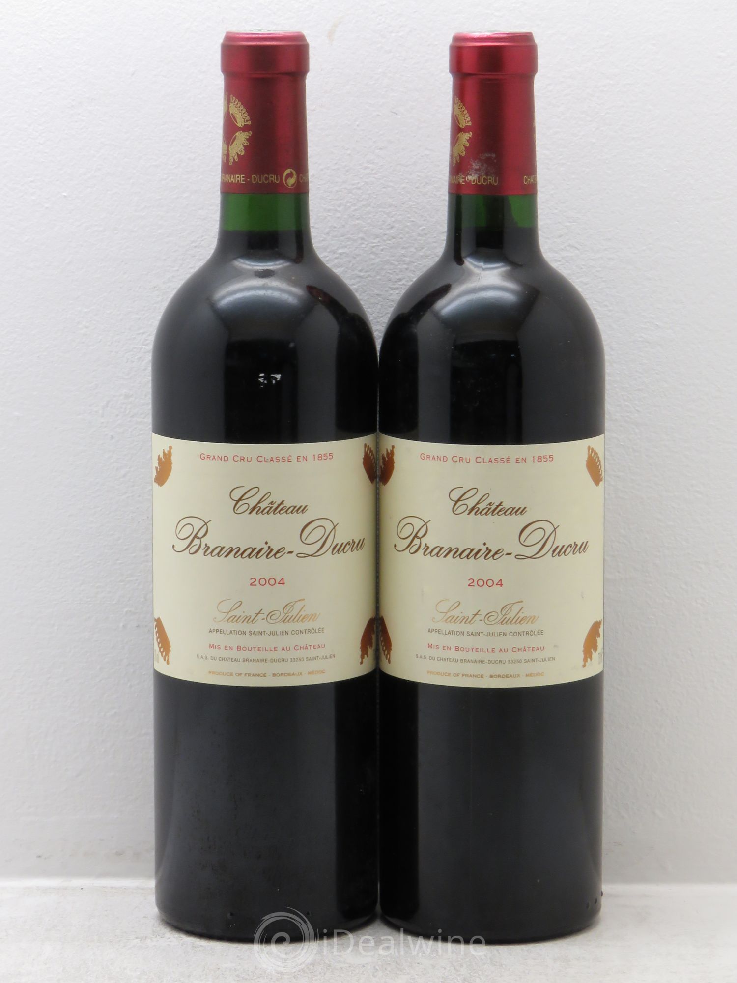 Château Branaire Ducru 4ème Grand Cru Classé 2004 - Lot de 2 bouteilles - 0