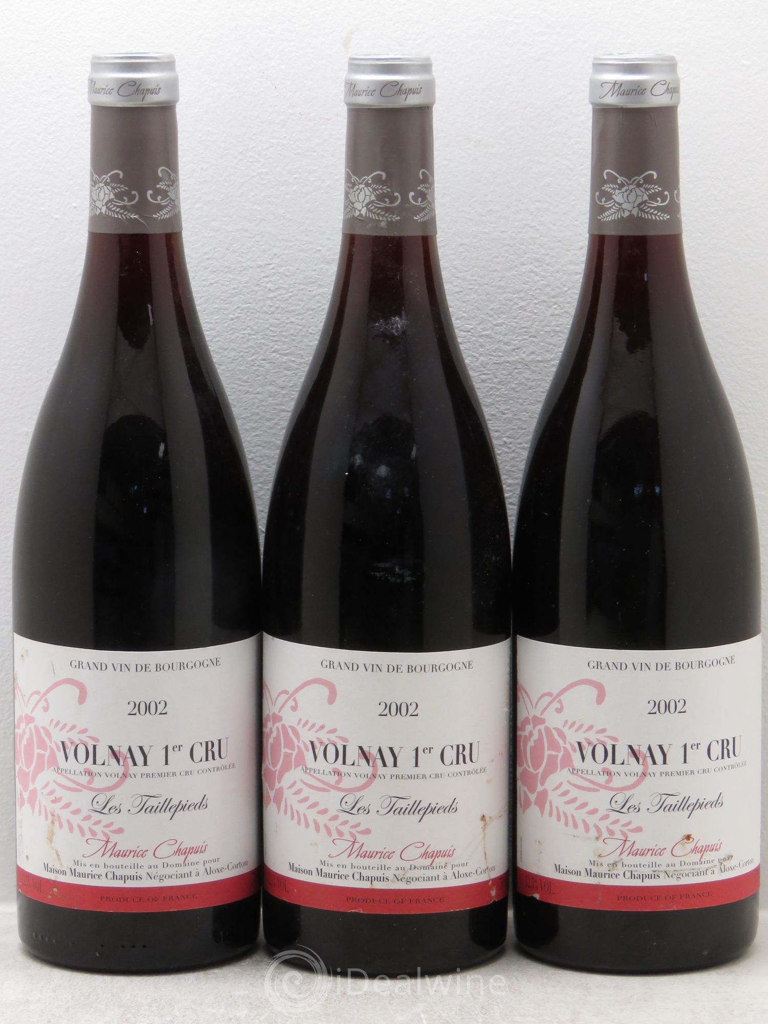 Volnay 1er Cru Chapuis 2002 - Lot de 3 bouteilles - 0