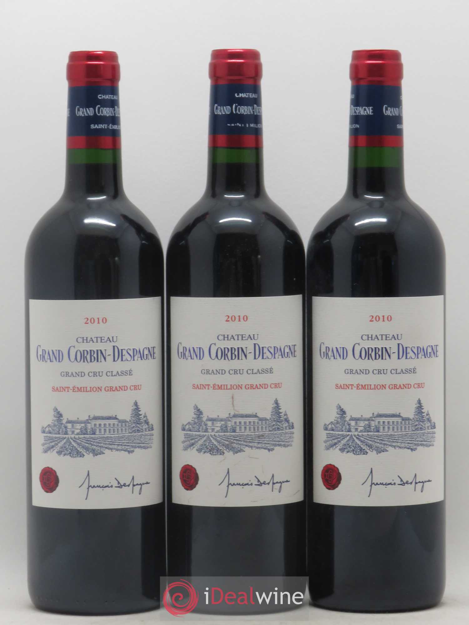 Château Grand Corbin Despagne Grand Cru Classé 2010 - Lot de 12 bouteilles - 1
