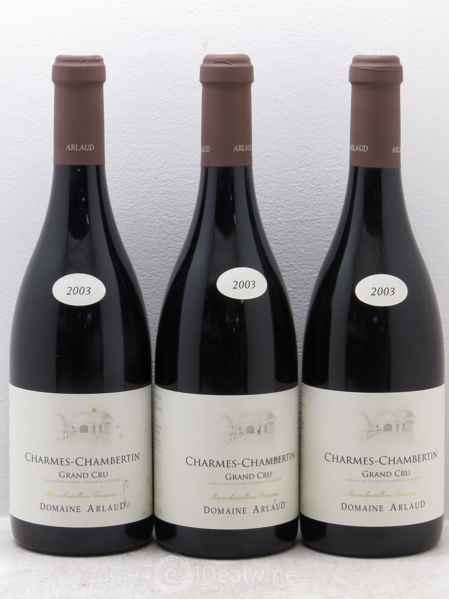 Charmes-Chambertin Grand Cru Arlaud 2003 - Lot de 3 bouteilles - 0
