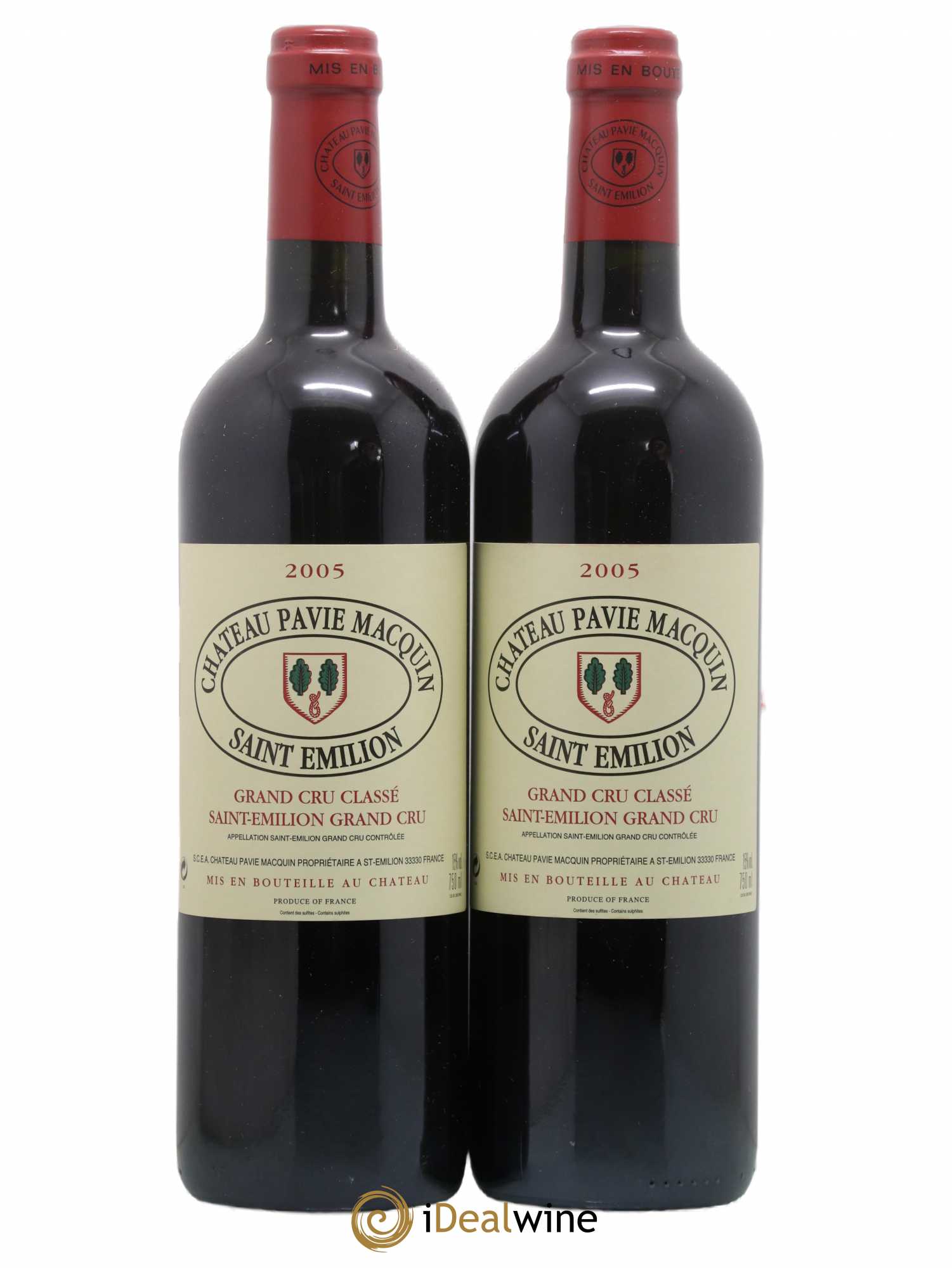 Château Pavie Macquin 1er Grand Cru Classé B 2005 - Lot de 2 bouteilles - 0