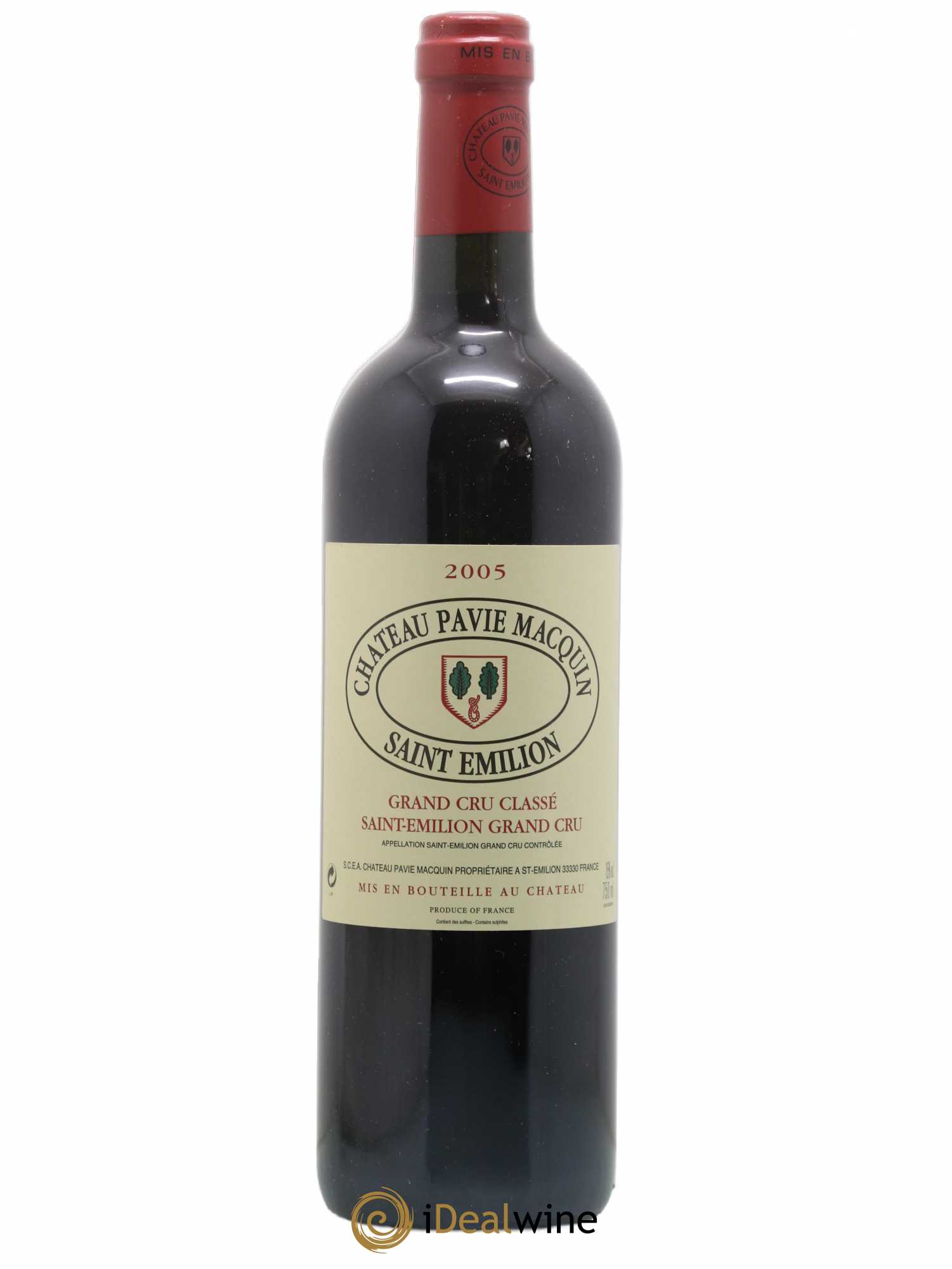 Château Pavie Macquin 1er Grand Cru Classé B 2005 - Lot de 1 bouteille - 0