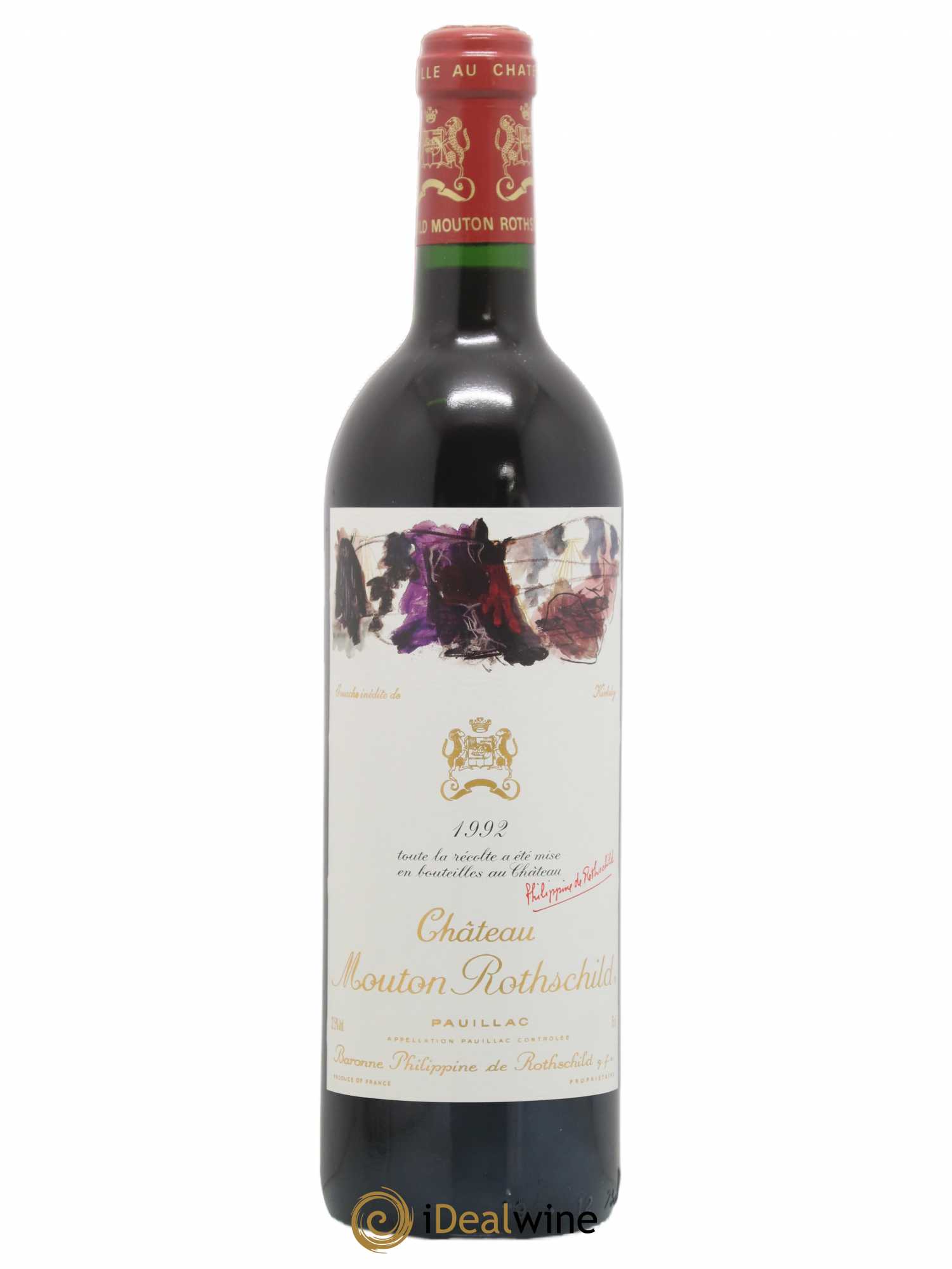 Château Mouton Rothschild 1er Grand Cru Classé 1992 - Lot de 1 bouteille - 0