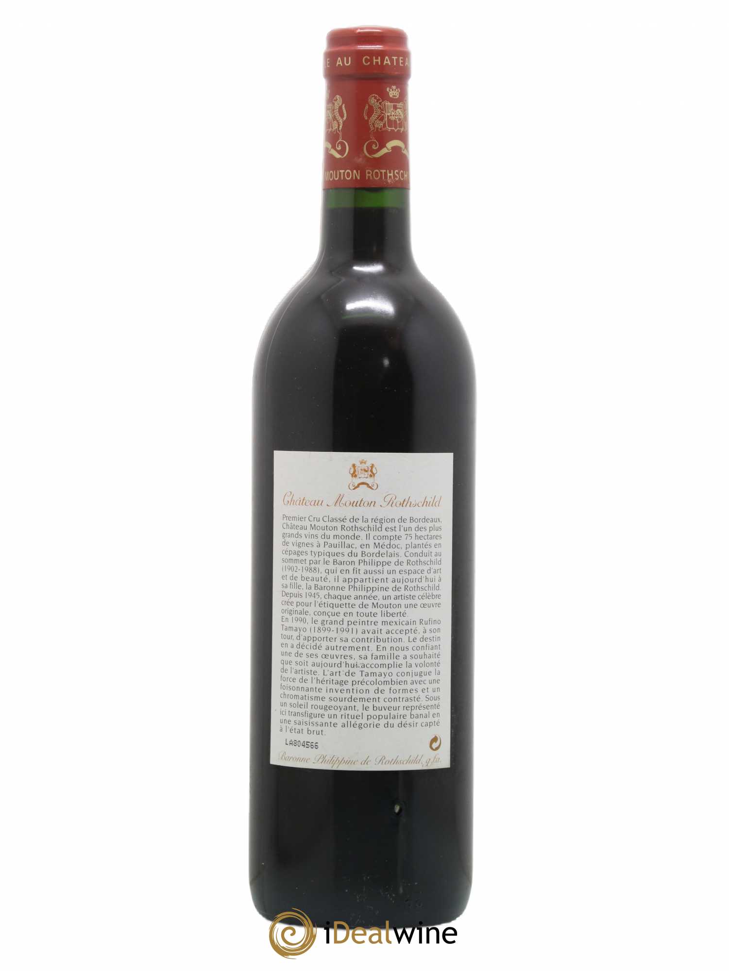 Château Mouton Rothschild 1er Grand Cru Classé 1998 - Lot de 1 bouteille - 1