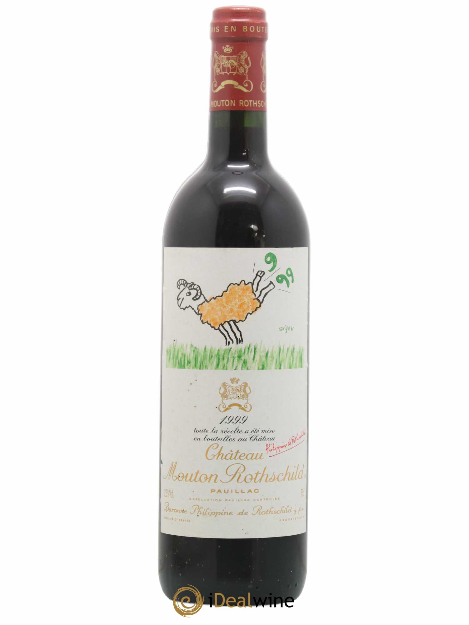 Château Mouton Rothschild 1er Grand Cru Classé 1999 - Lot de 1 bouteille - 0
