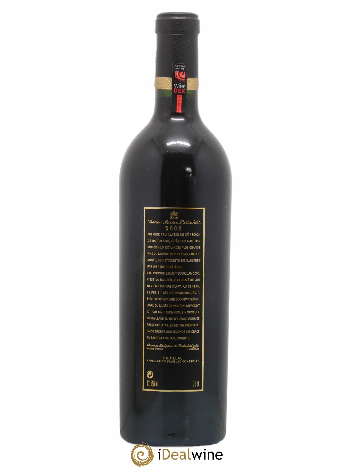 Château Mouton Rothschild 1er Grand Cru Classé 2000 - Lot de 1 bouteille - 1