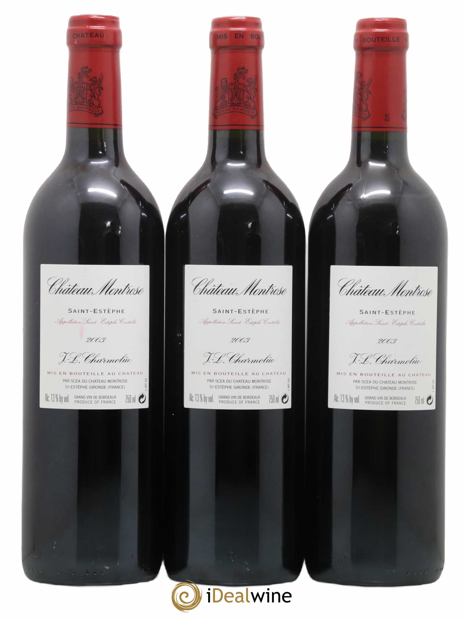 Château Montrose 2ème Grand Cru Classé 2003 - Lot de 3 bouteilles - 1