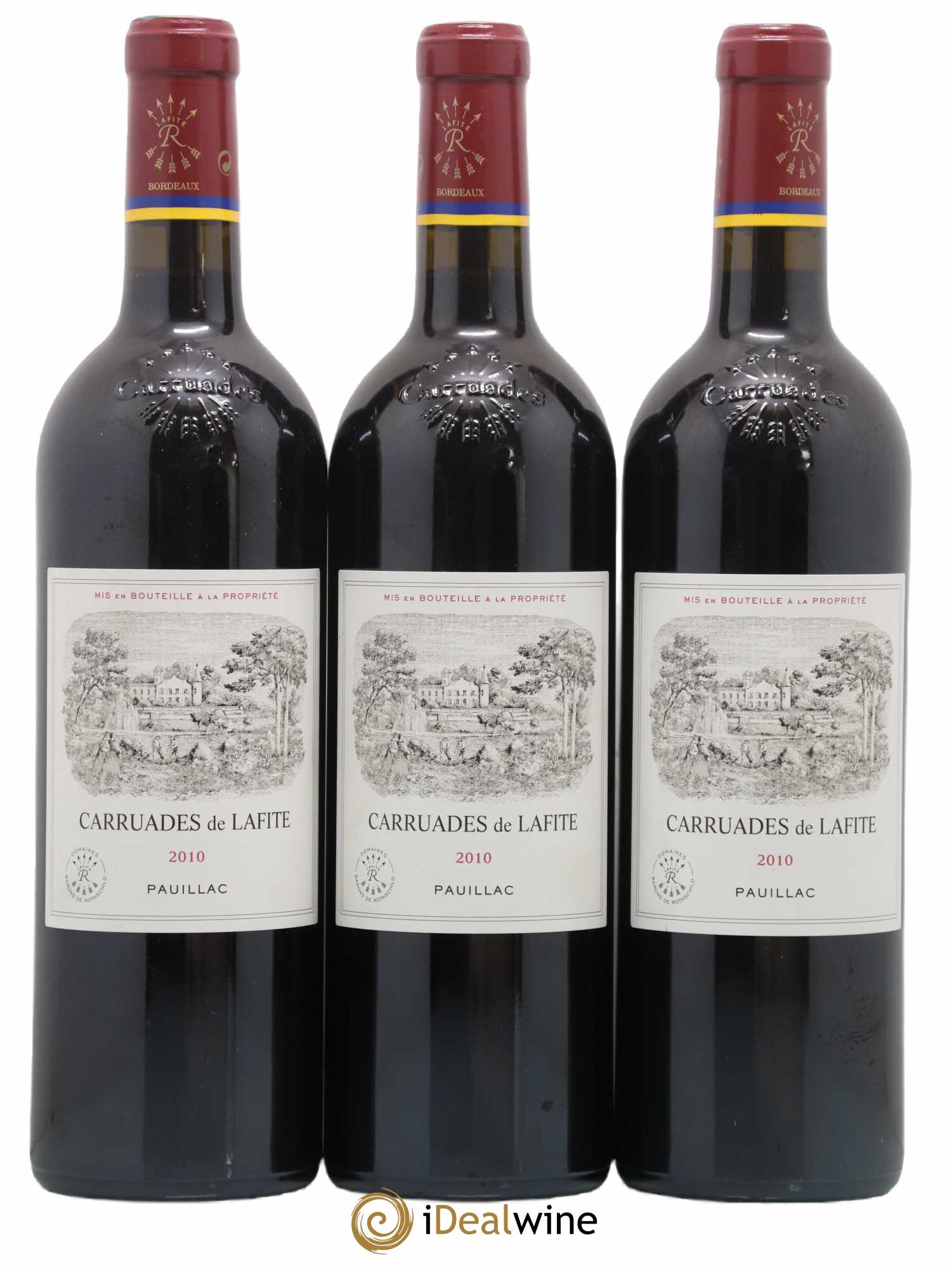 Carruades de Lafite Rothschild Second Vin 2010 - Lot de 3 bouteilles - 0