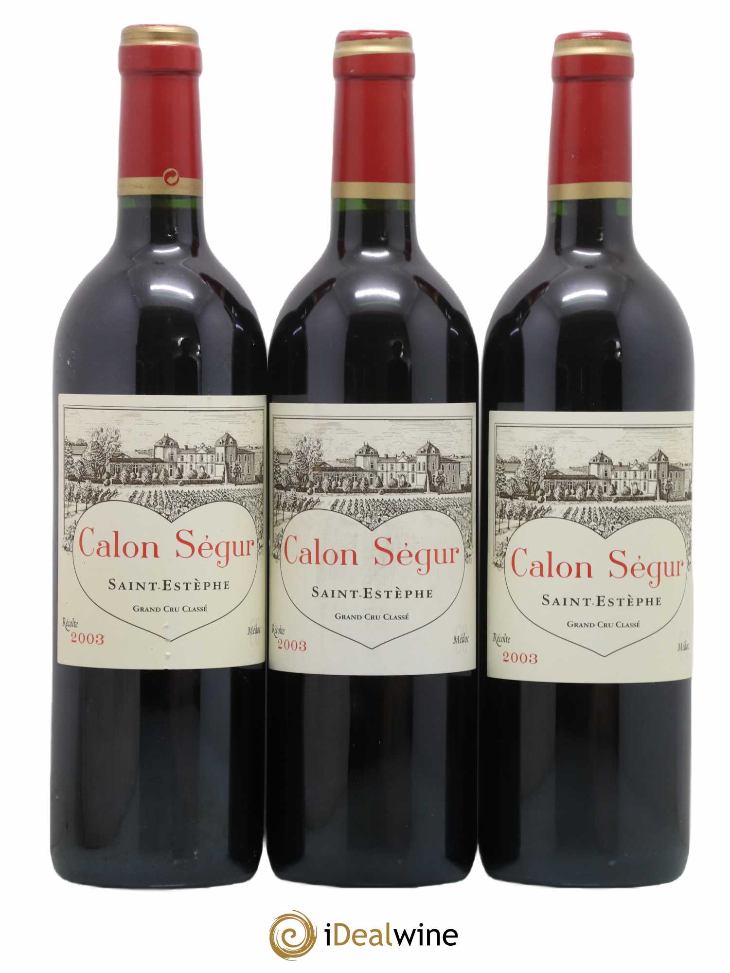 Château Calon Ségur 3ème Grand Cru Classé 2003 - Lot de 3 bouteilles - 0