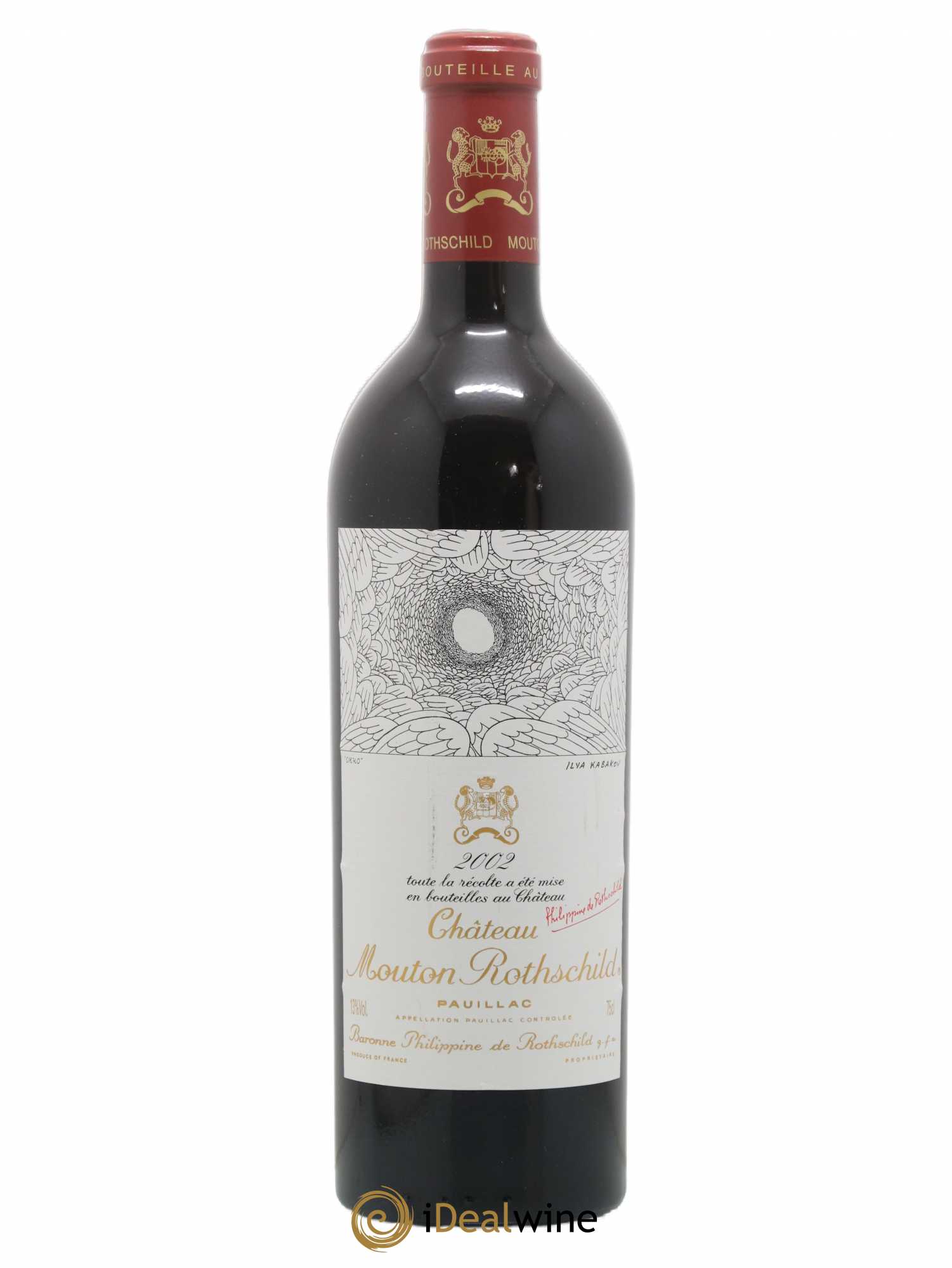 Château Mouton Rothschild 1er Grand Cru Classé 2002 - Lot de 1 bouteille - 0
