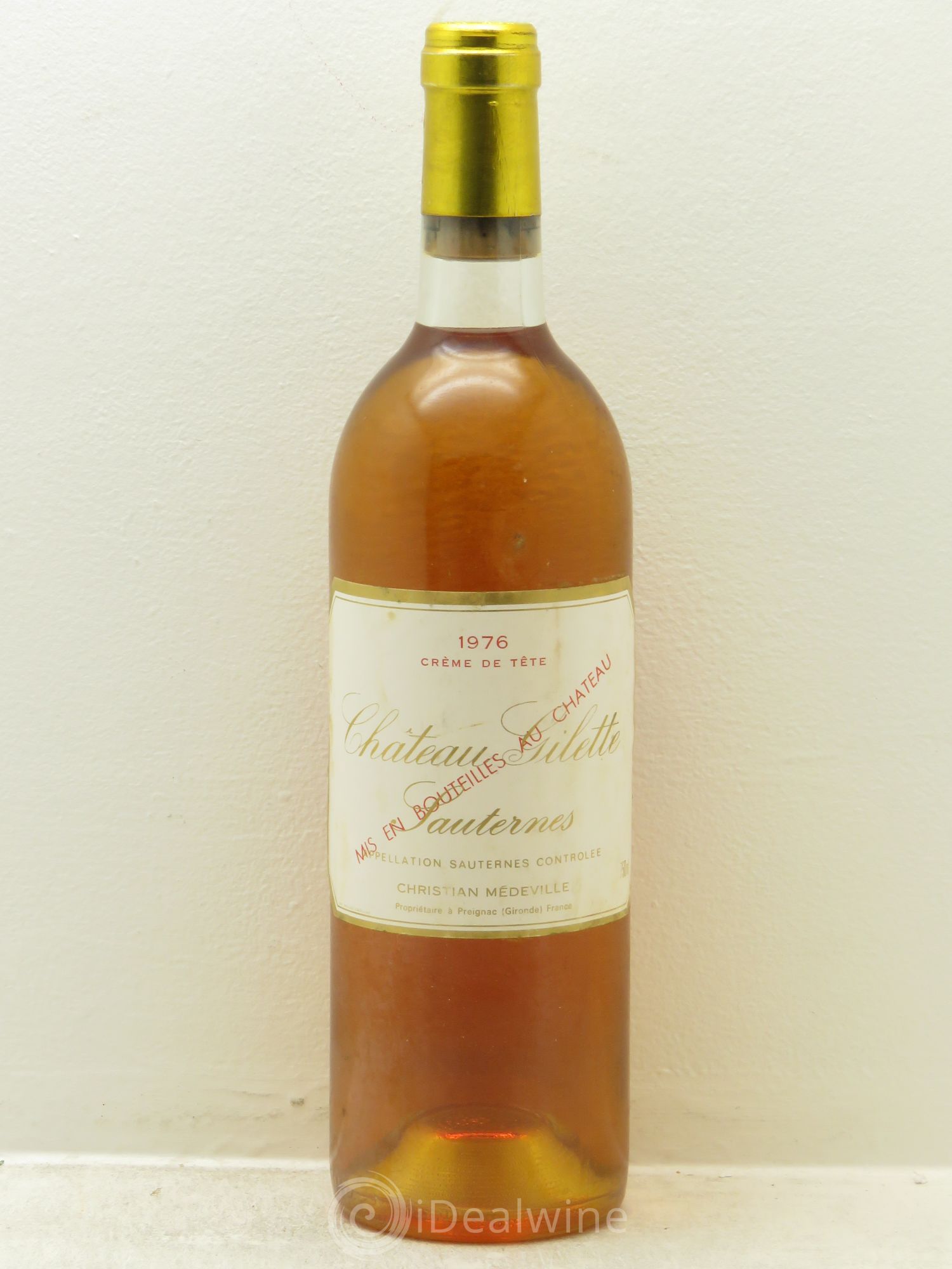 Château Gilette - Crème de Tête 1976 - Lotto di 1 bottiglia - 0