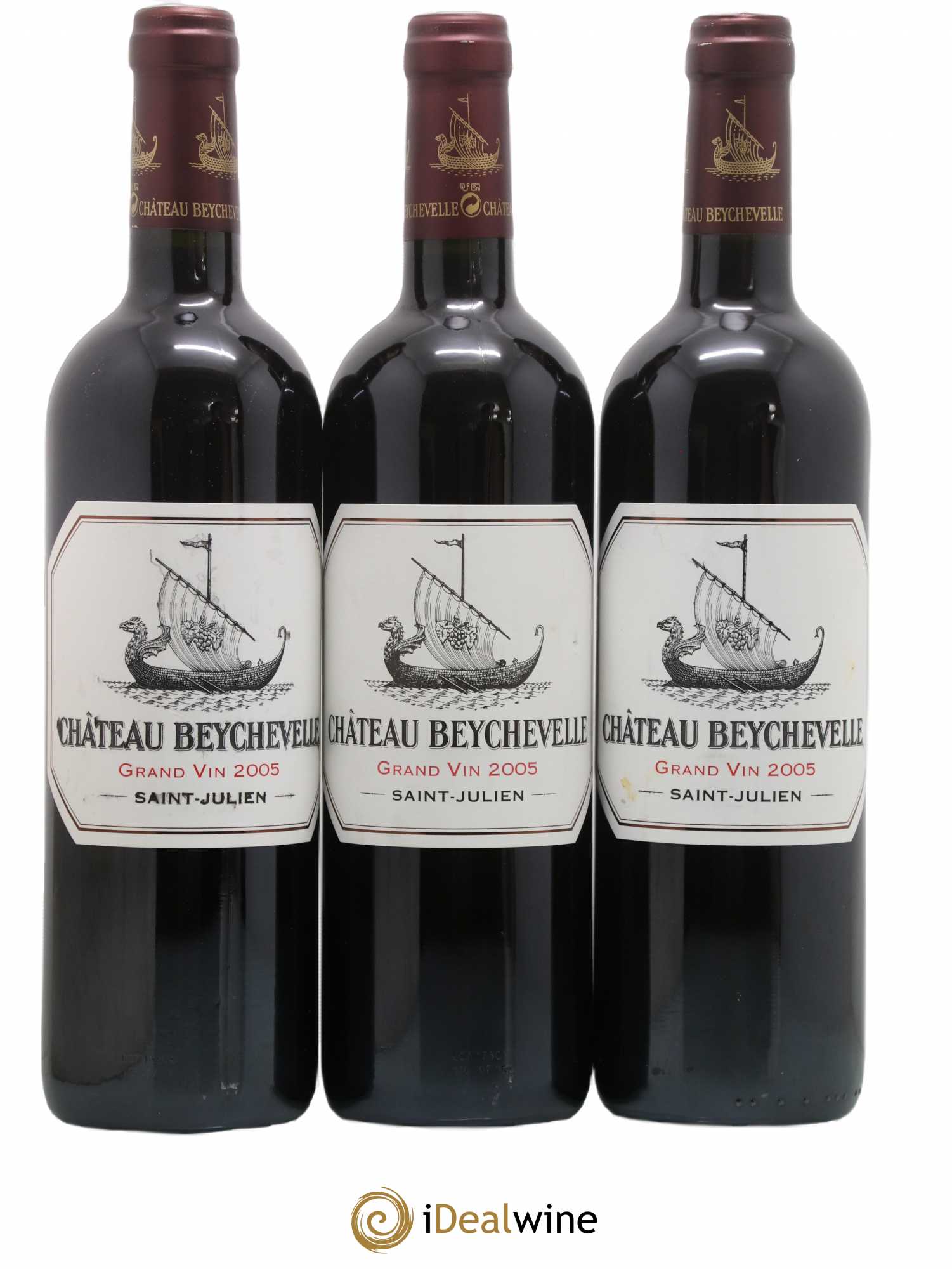 Château Beychevelle 4ème Grand Cru Classé 2005 - Lot de 3 bouteilles - 0