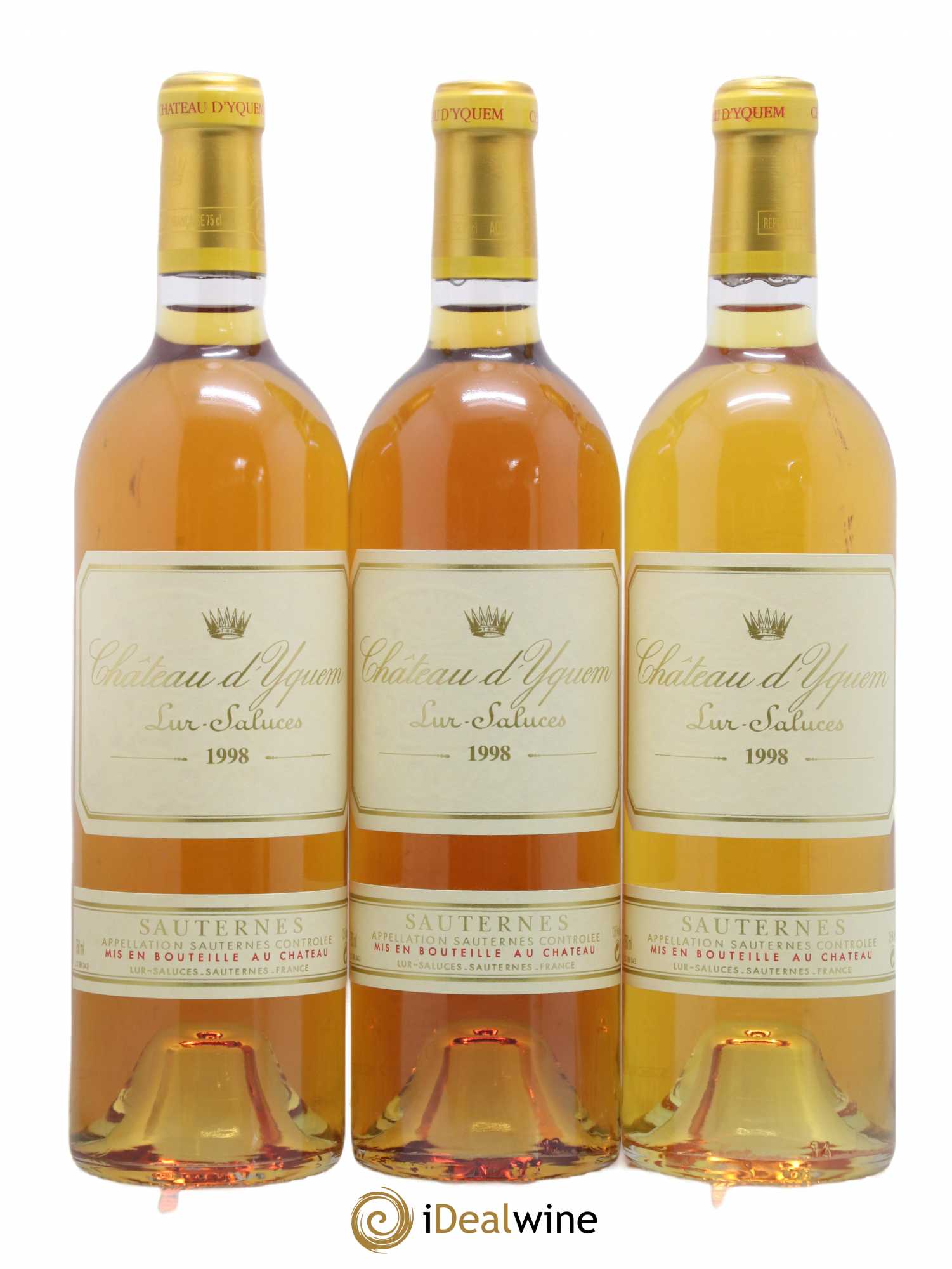 Château d' Yquem 1er Cru Classé Supérieur 1998 - Lotto di 3 bottiglie - 0