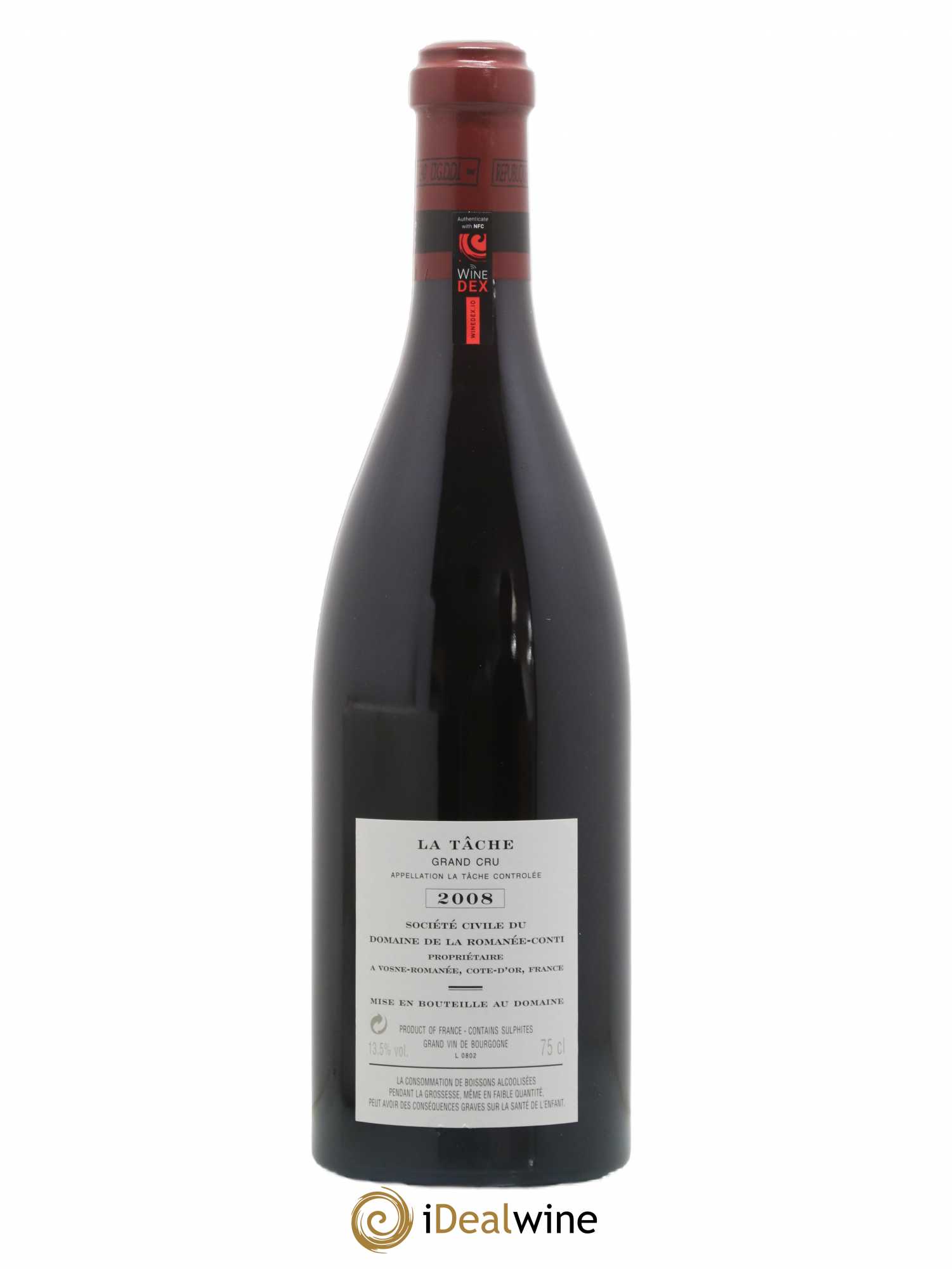La Tâche Grand Cru Domaine de la Romanée-Conti 2008 - Lot de 1 bouteille - 1