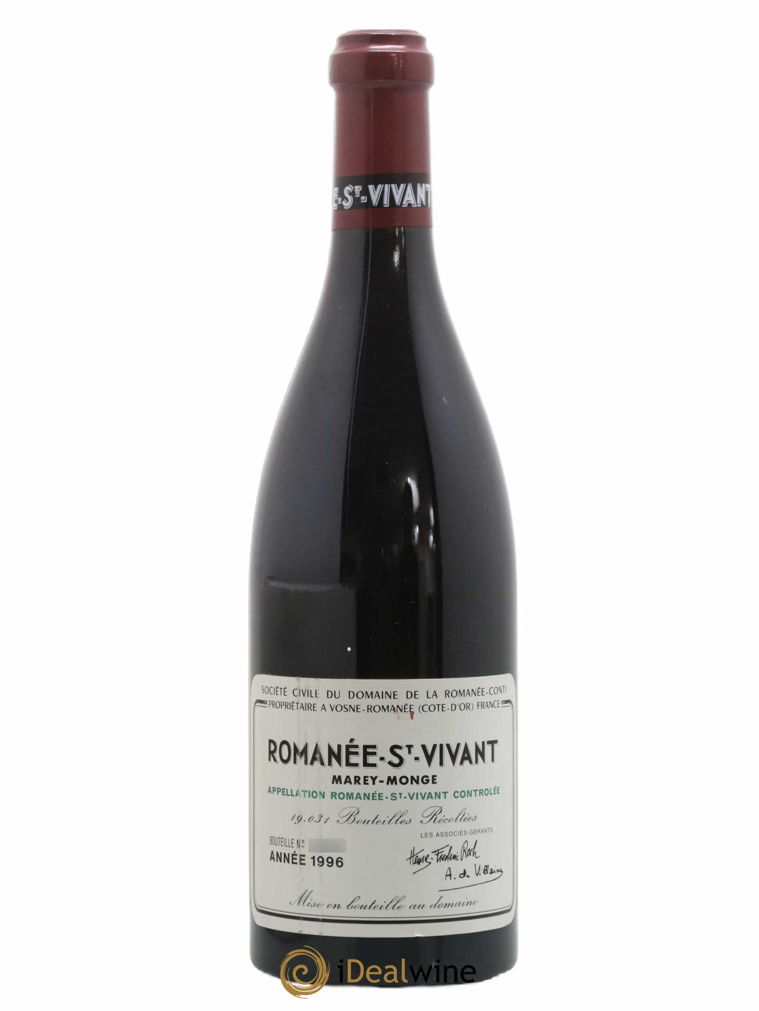 Romanée-Saint-Vivant Grand Cru Domaine de la Romanée-Conti 1996 - Lot de 1 bouteille - 0