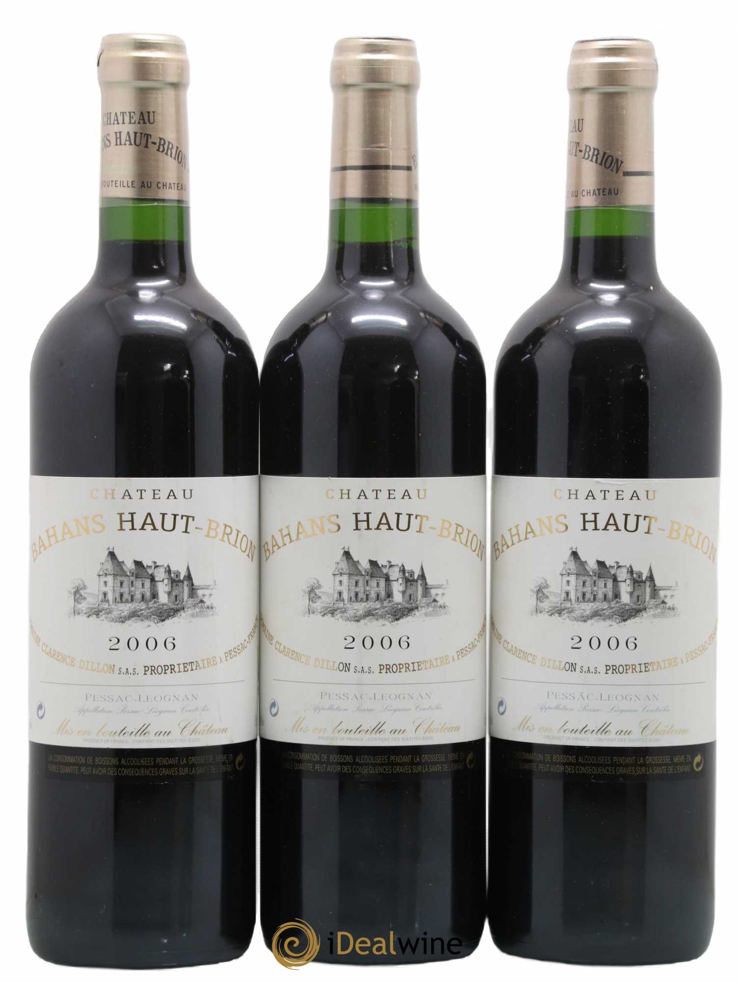 Clarence (Bahans) de Haut-Brion Second Vin 2006 - Lot de 3 bouteilles - 0