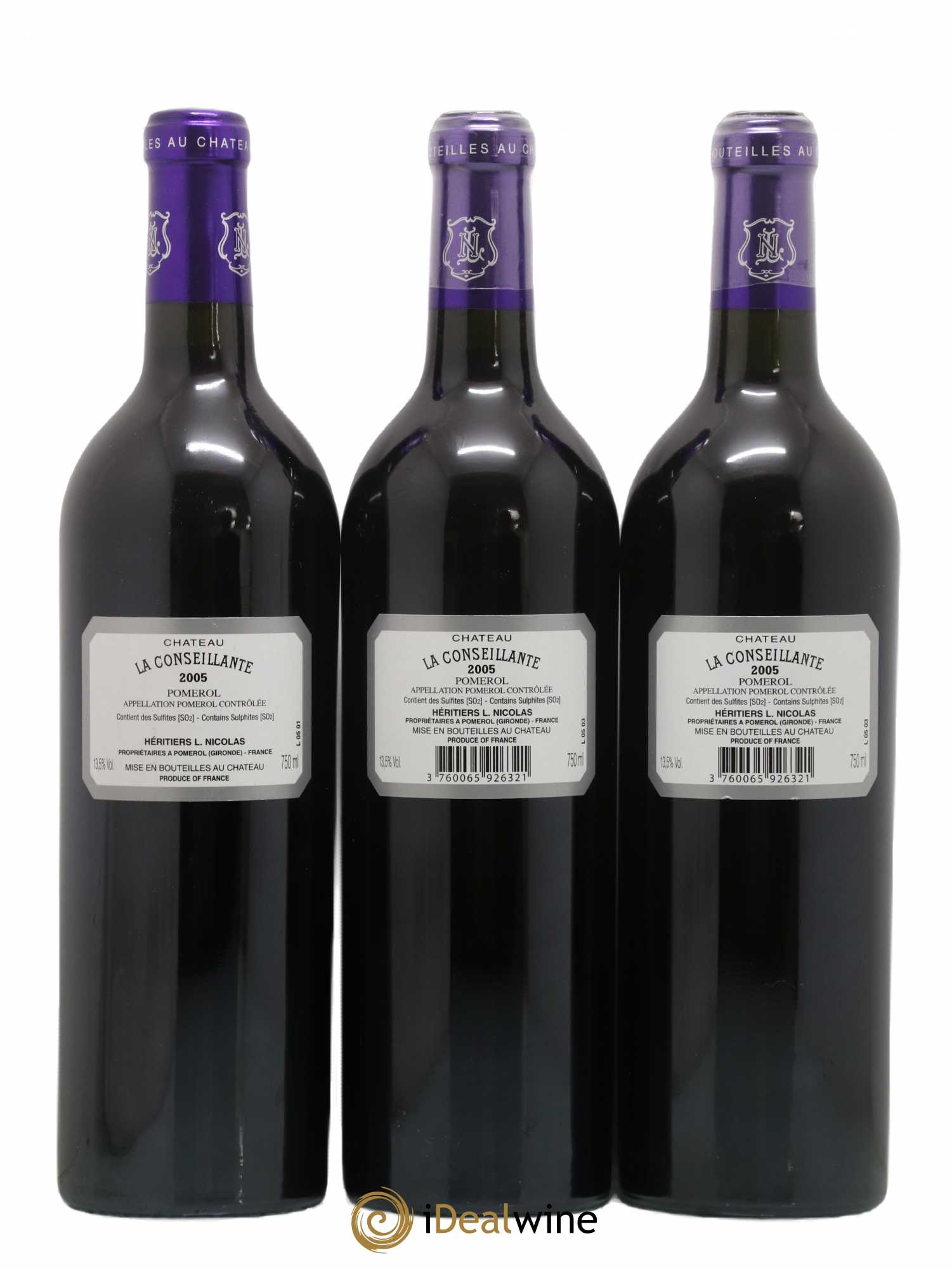 Château la Conseillante 2005 - Lot de 3 bouteilles - 1