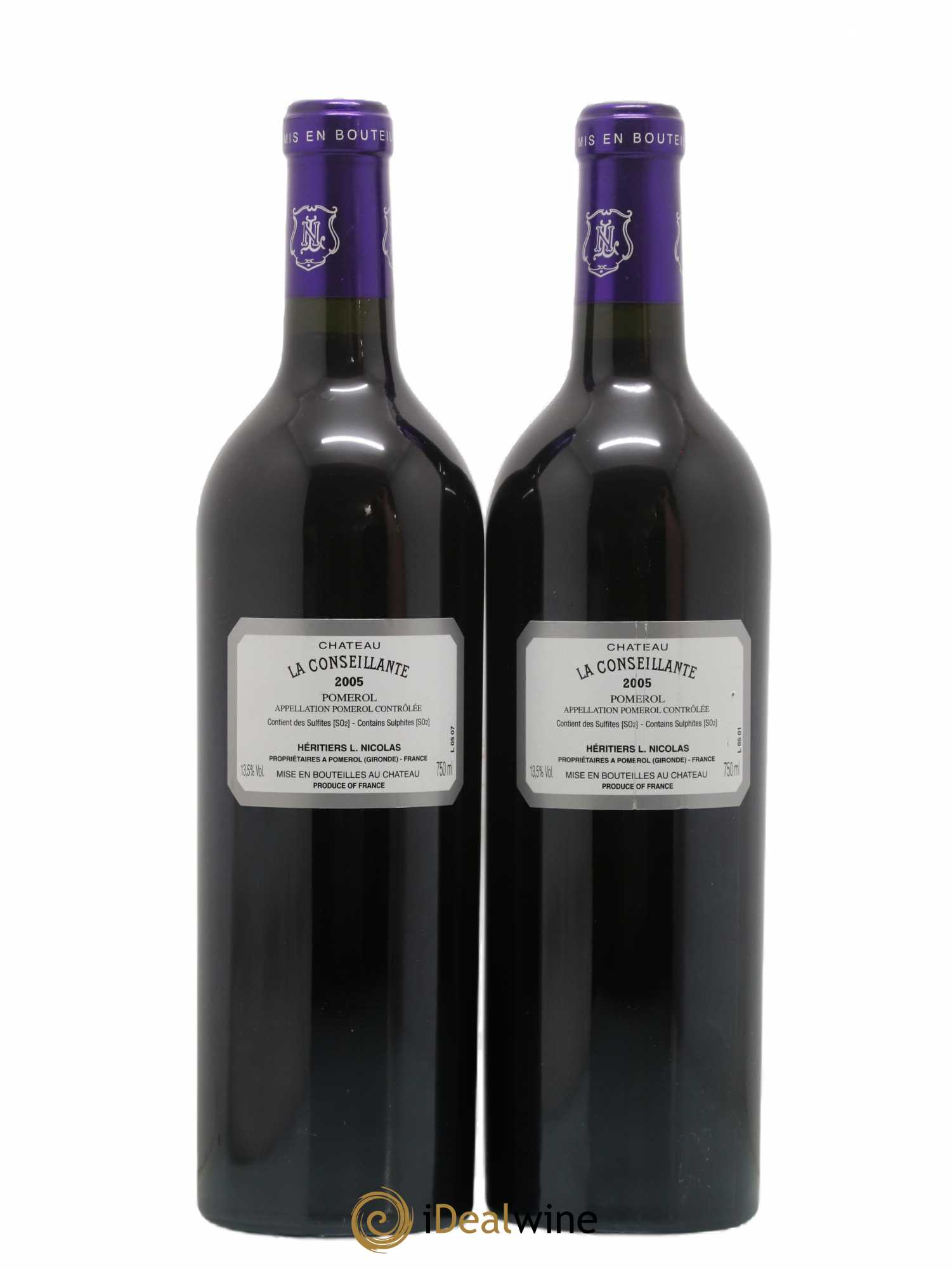 Château la Conseillante 2005 - Lot de 2 bouteilles - 1